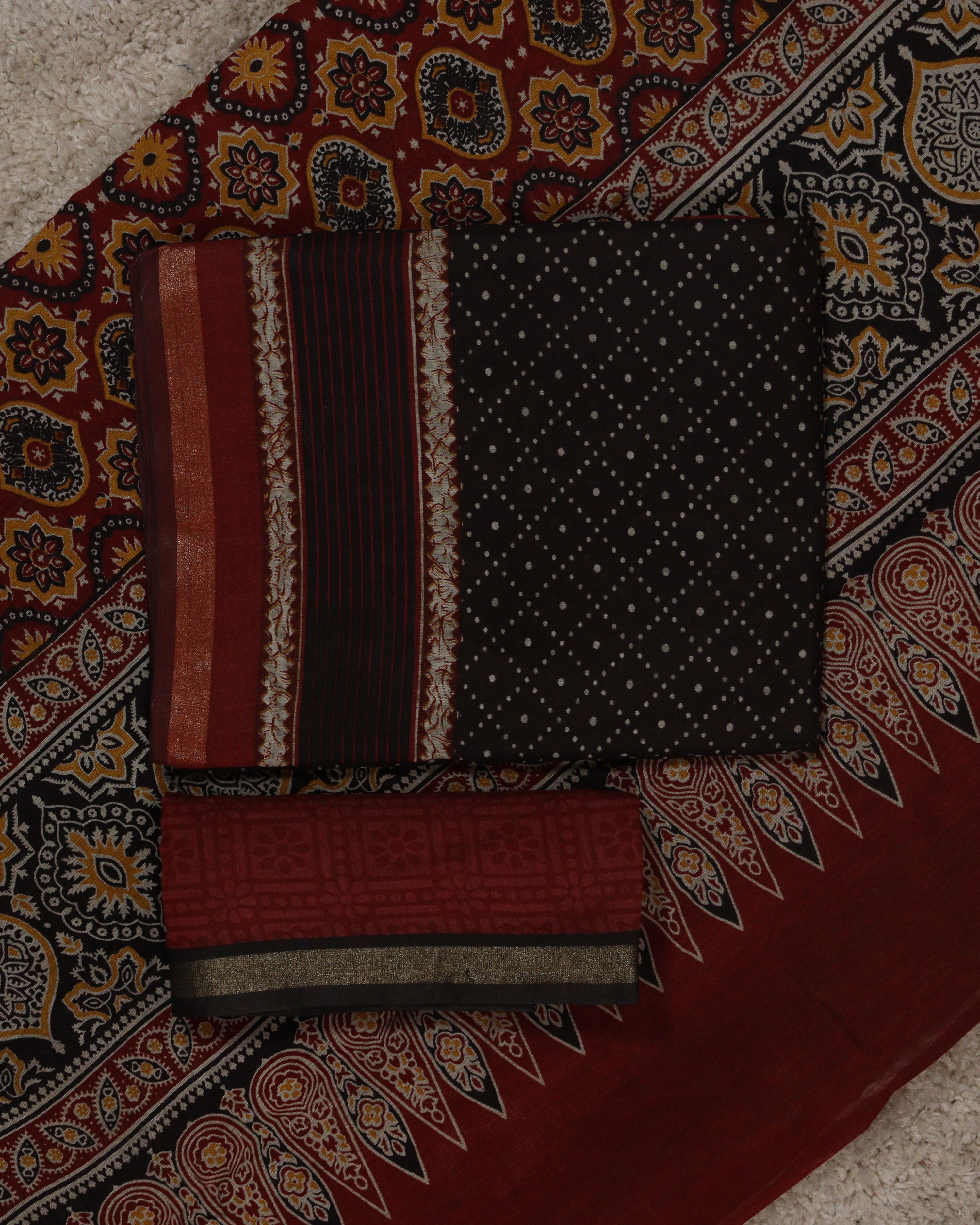 Load image into Gallery viewer, Chanderi Unstitched Suit-3754
