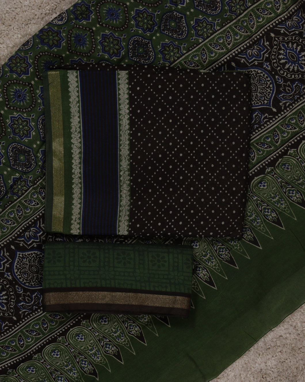 Chanderi Unstitched Suit-3754