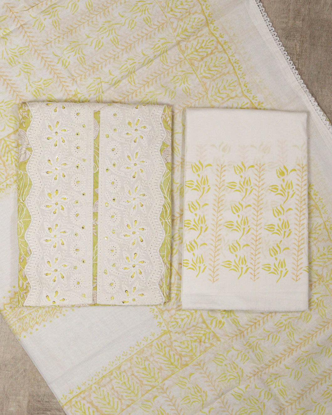 Pure Cotton Unstitched Suit-5243