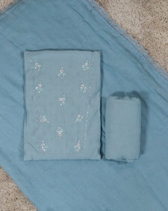 Semi Silk Unstitched Suit-3753