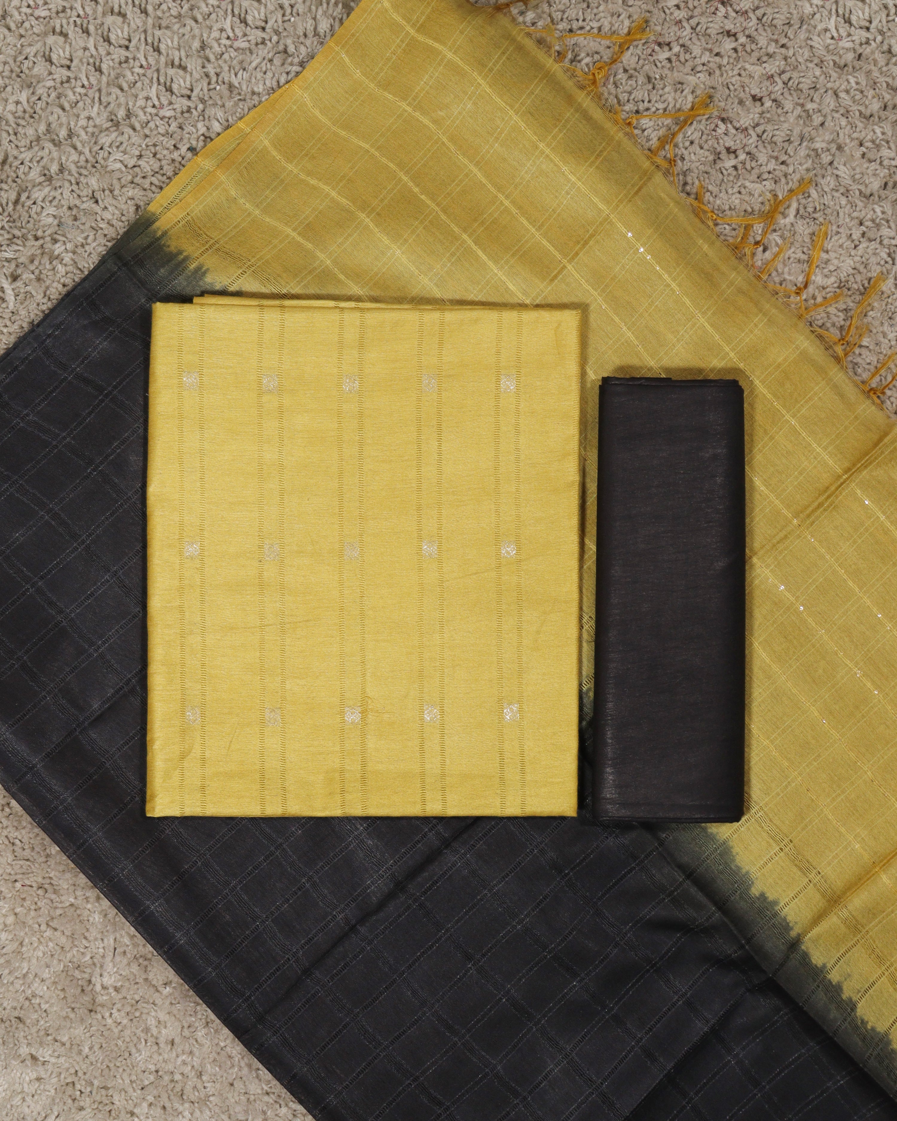 Load image into Gallery viewer, Semi Tusser Unstitched Suit-8176
