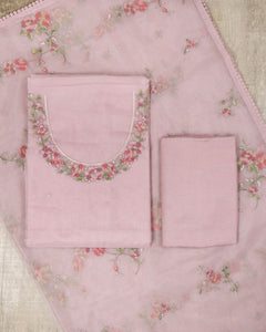 Pure Organza Unstitched Suit-5240