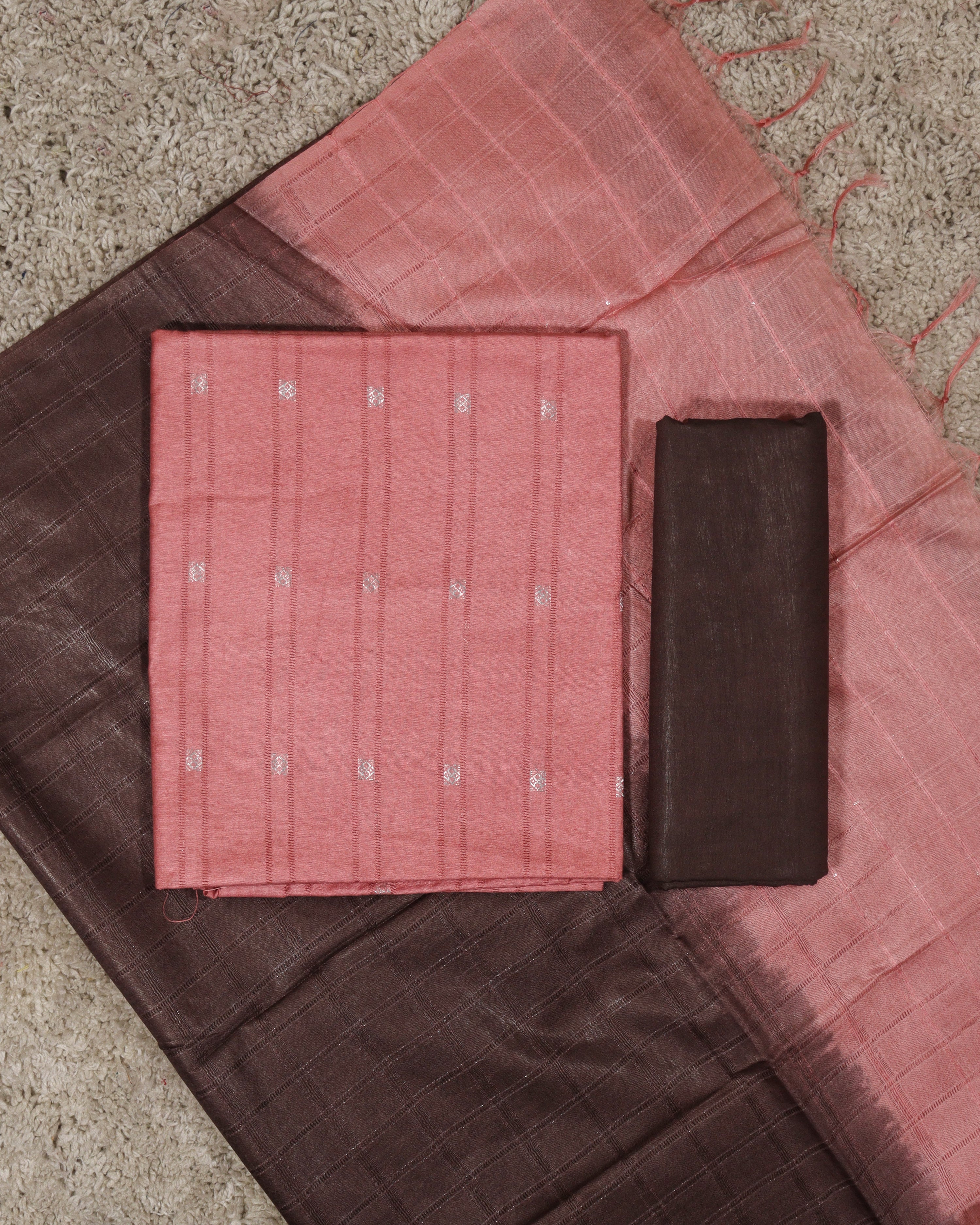 Load image into Gallery viewer, Semi Tusser Unstitched Suit-8176
