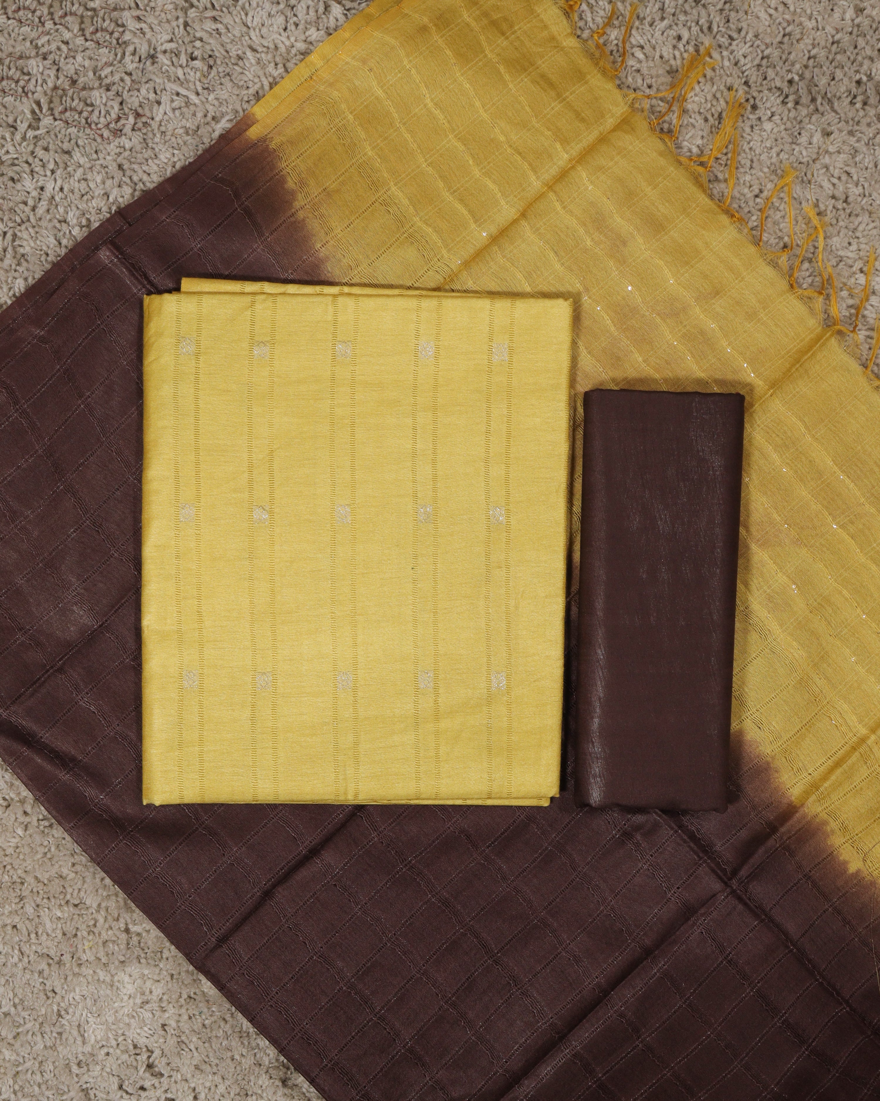 Load image into Gallery viewer, Semi Tusser Unstitched Suit-8176
