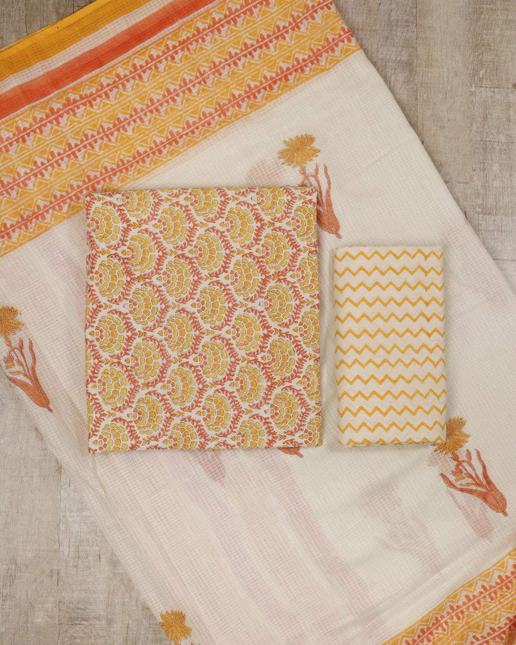 Pure Cotton Unstitched Suit- 4453