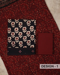 Pure Cotton Unstitched Suit- 4473