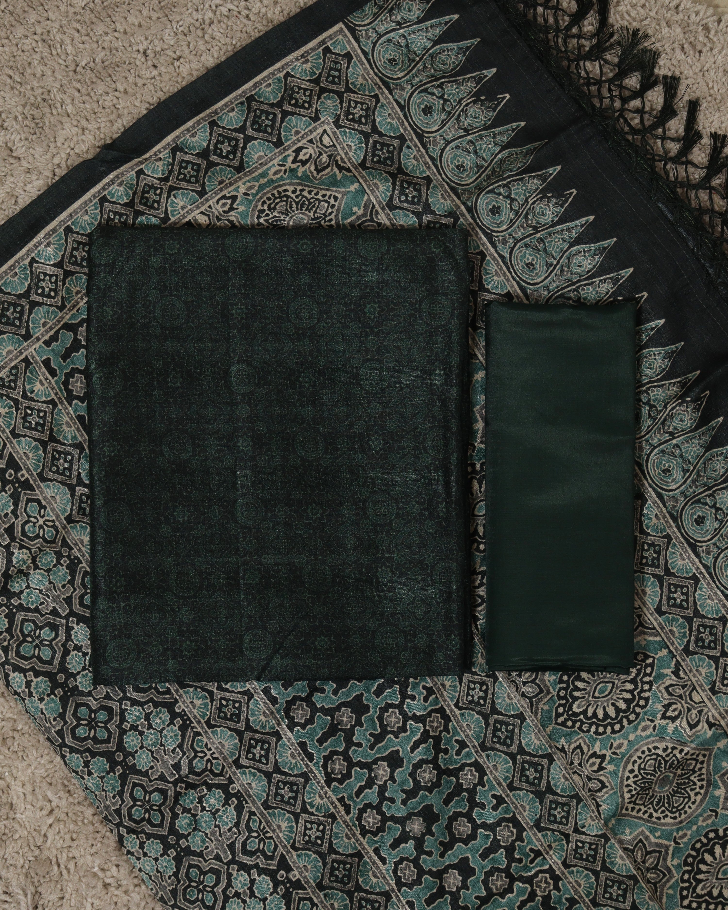 Load image into Gallery viewer, Semi Tusser Silk Unstitched Suit-8237
