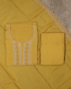Viscose Organza Unstitched Suit-5316