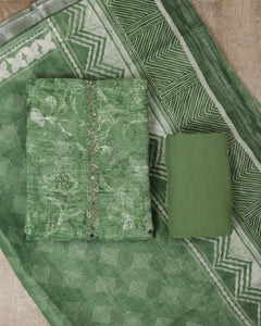 Linen Cotton Unstitched Suit -5392