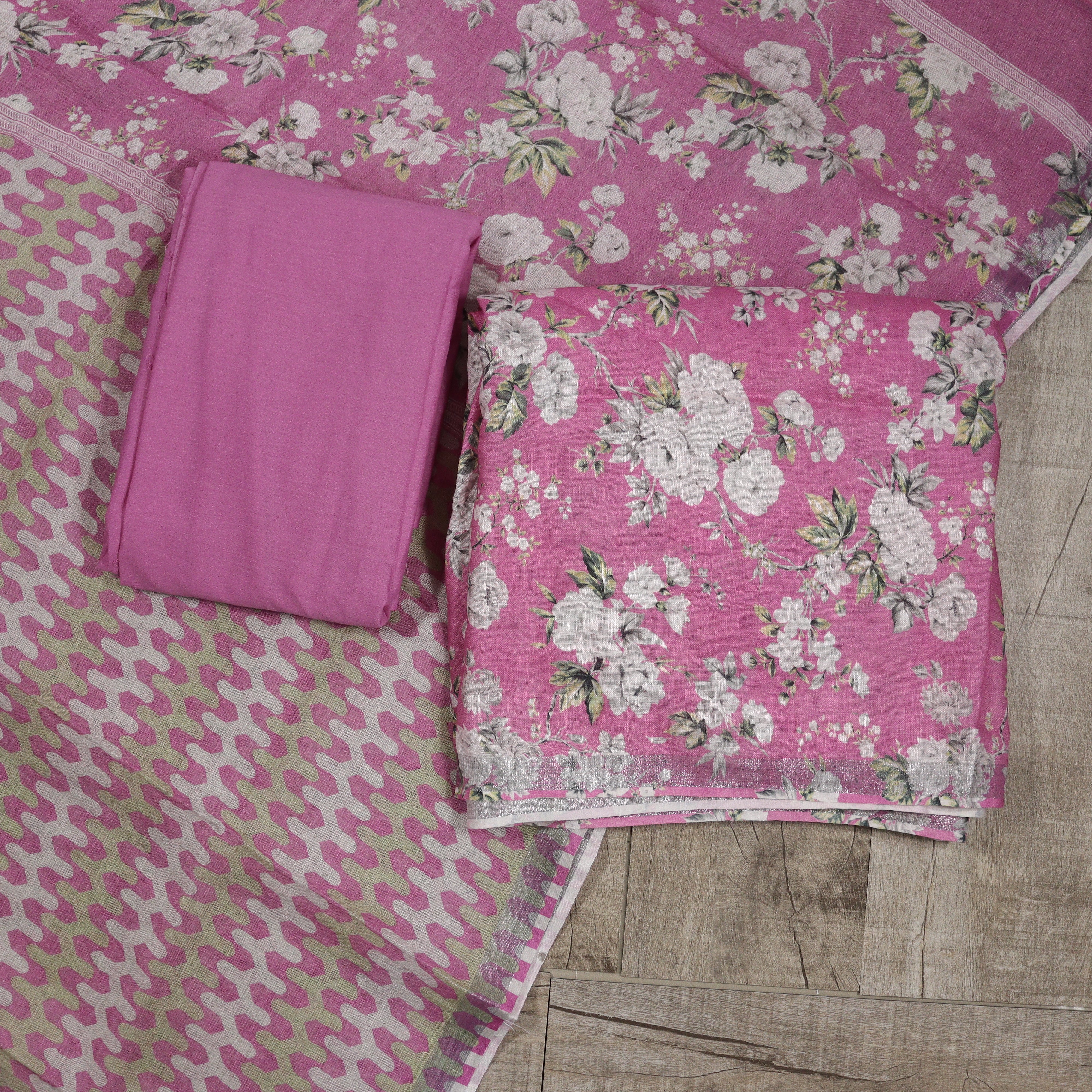 Load image into Gallery viewer, Pure Linen Unstitched Suit - 3878
