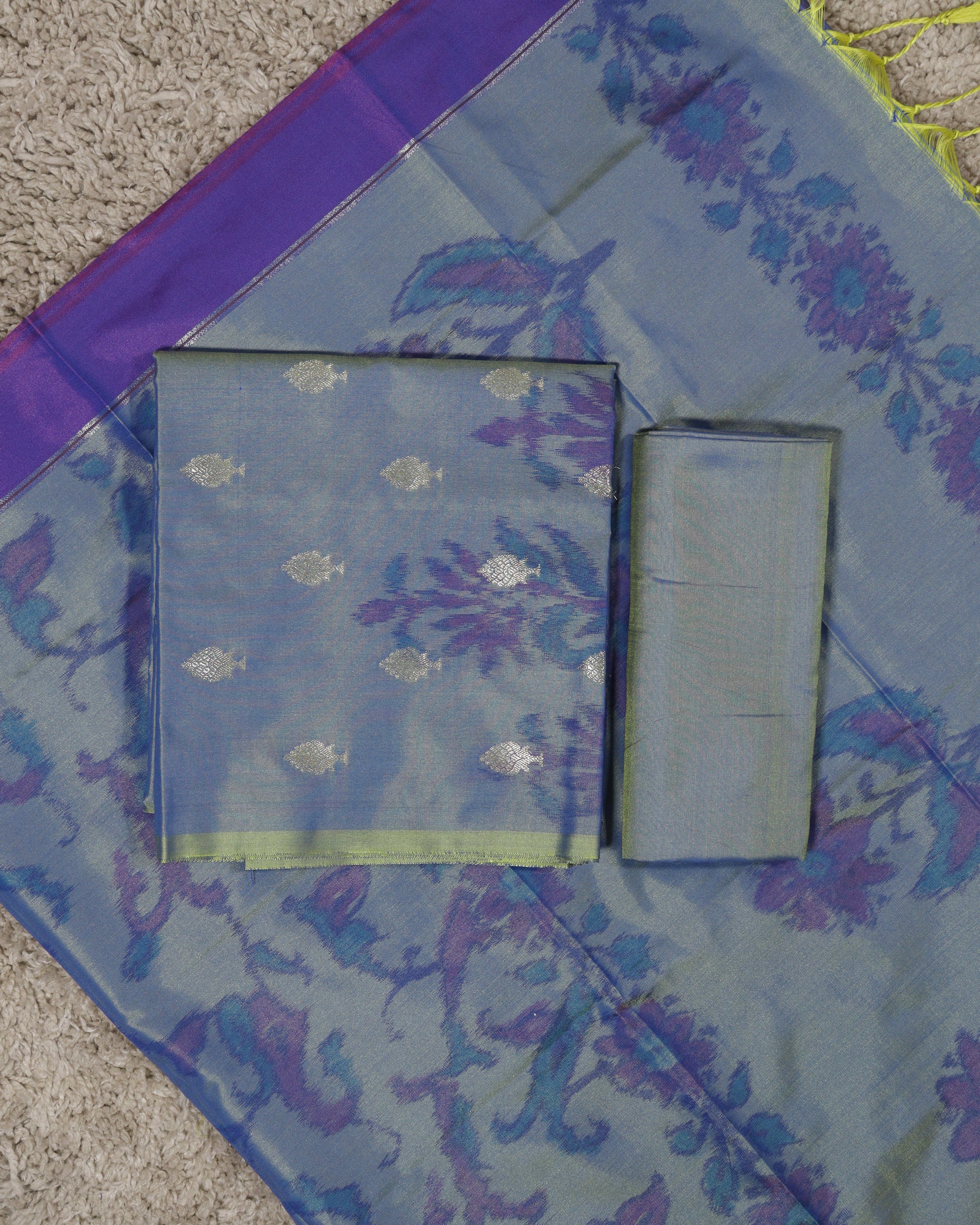 Load image into Gallery viewer, Semi Silk Unstitched Suit-8212
