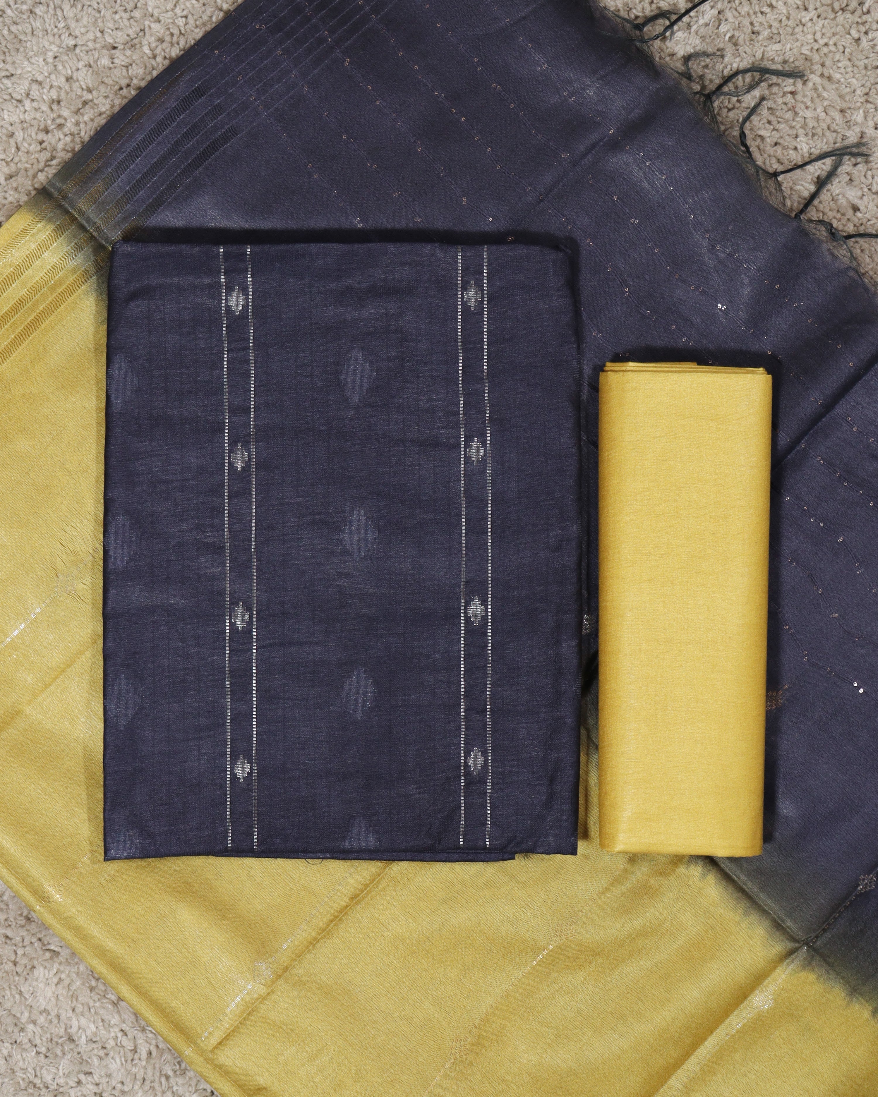 Load image into Gallery viewer, Semi Silk Unstitched Suit-8176
