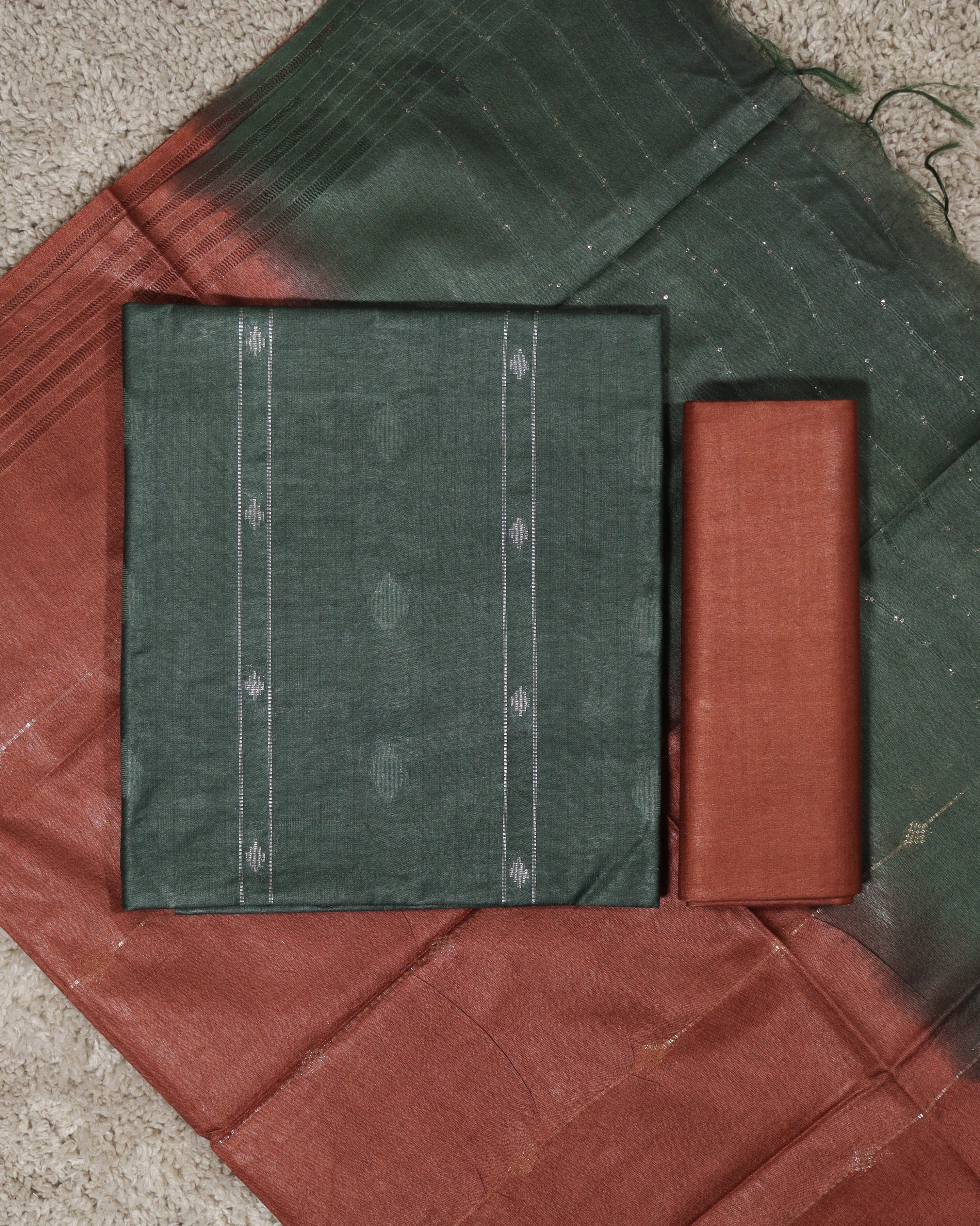 Load image into Gallery viewer, Semi Silk Unstitched Suit-8176
