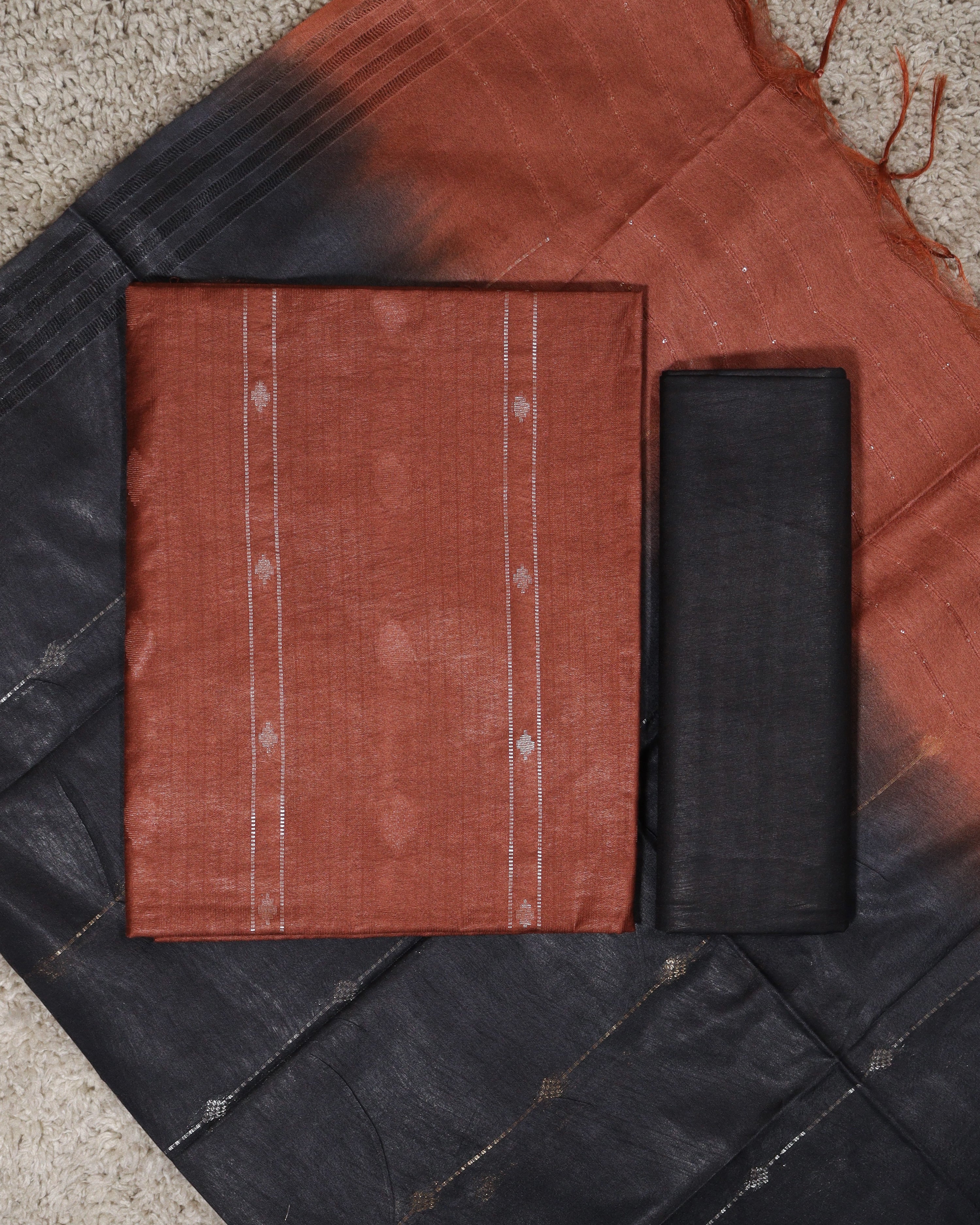 Load image into Gallery viewer, Semi Silk Unstitched Suit-8176
