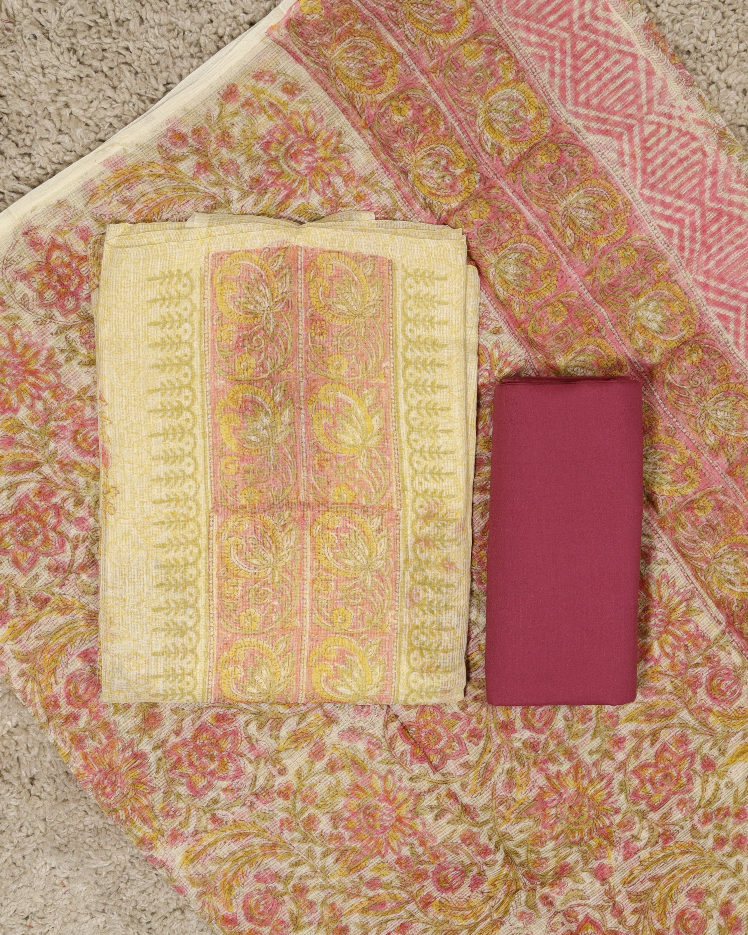 Load image into Gallery viewer, Kota Doria Unstitched Suit-8301
