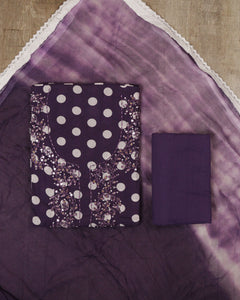 Pure Cotton Unstitched Suit- 0380