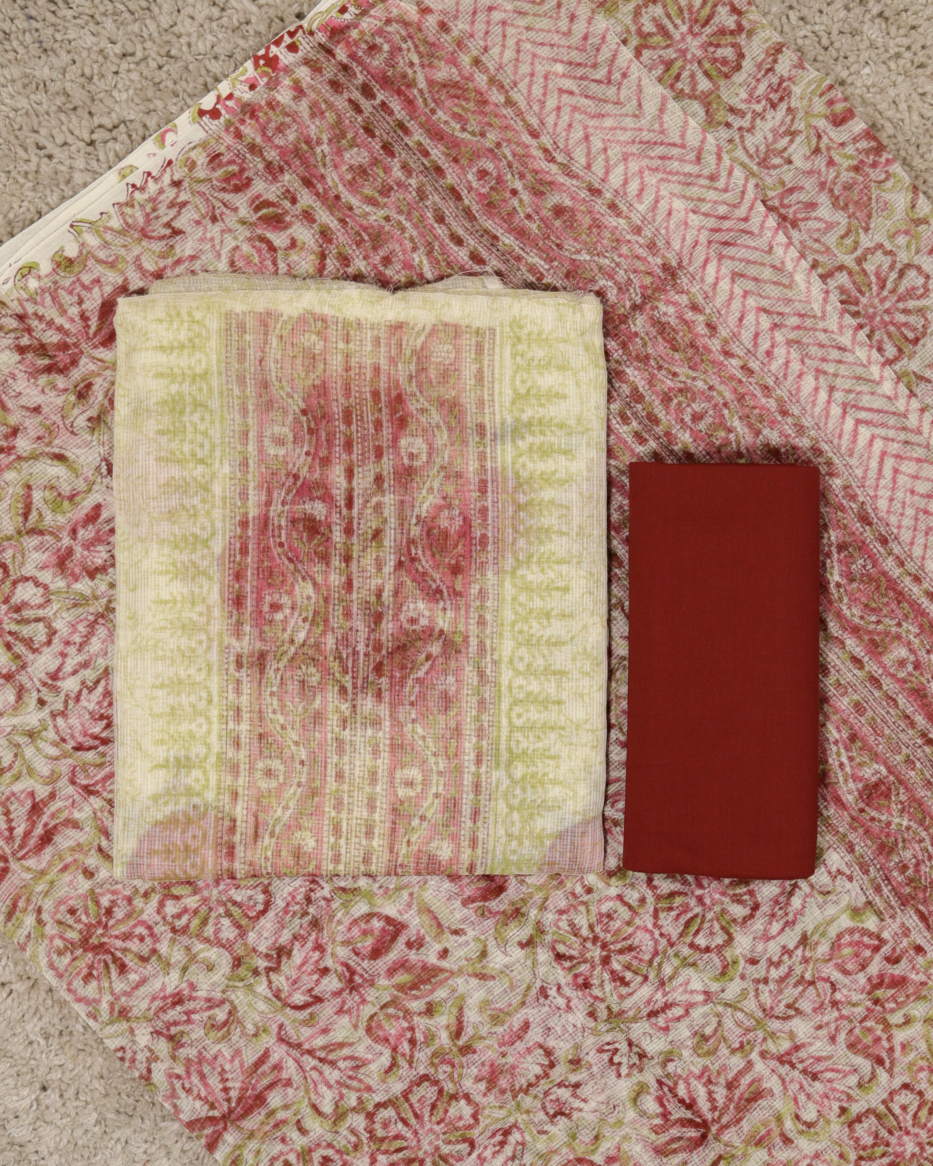 Load image into Gallery viewer, Kota Doria Unstitched Suit-8301
