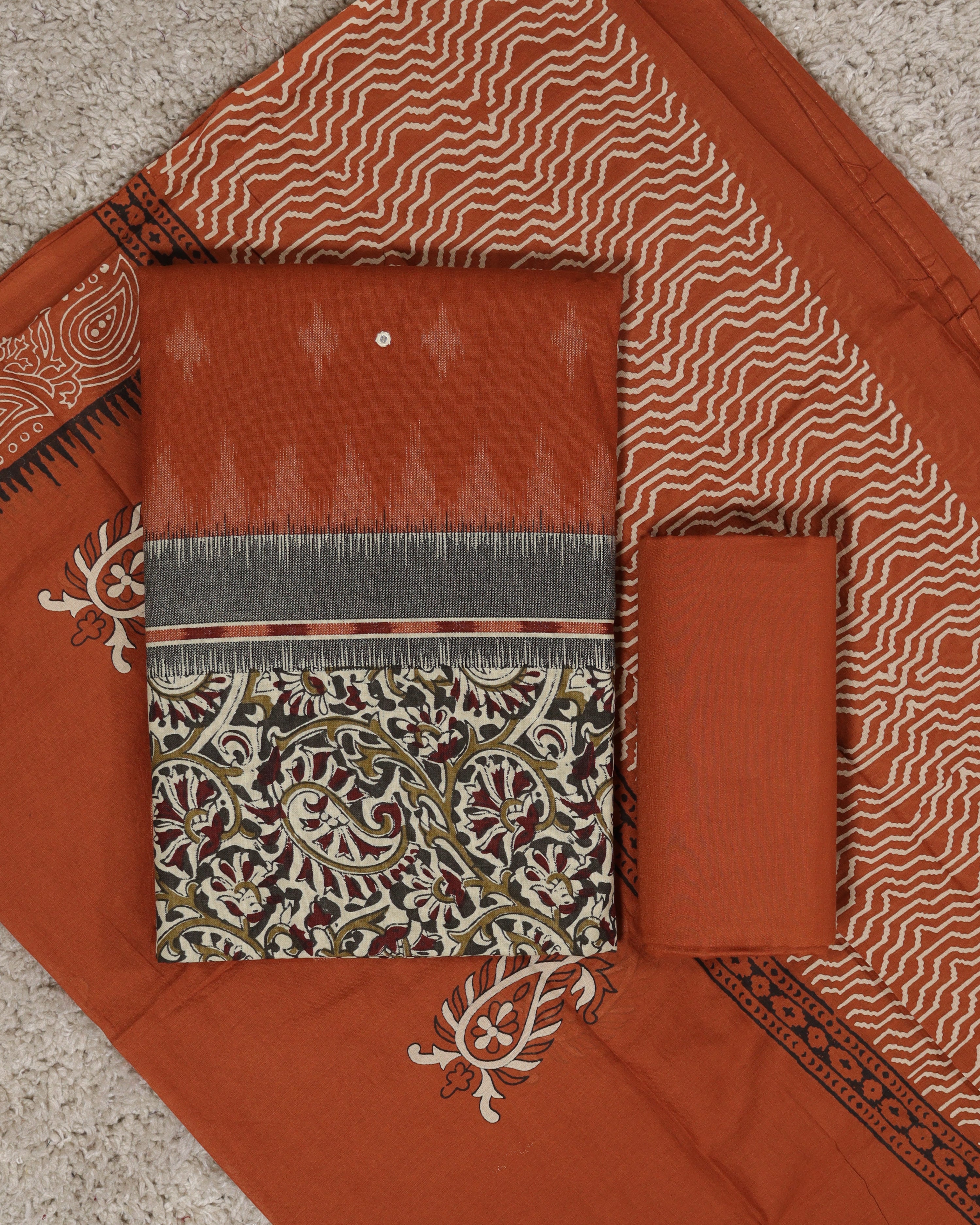 Load image into Gallery viewer, Cotton Unstitched Suit-8559
