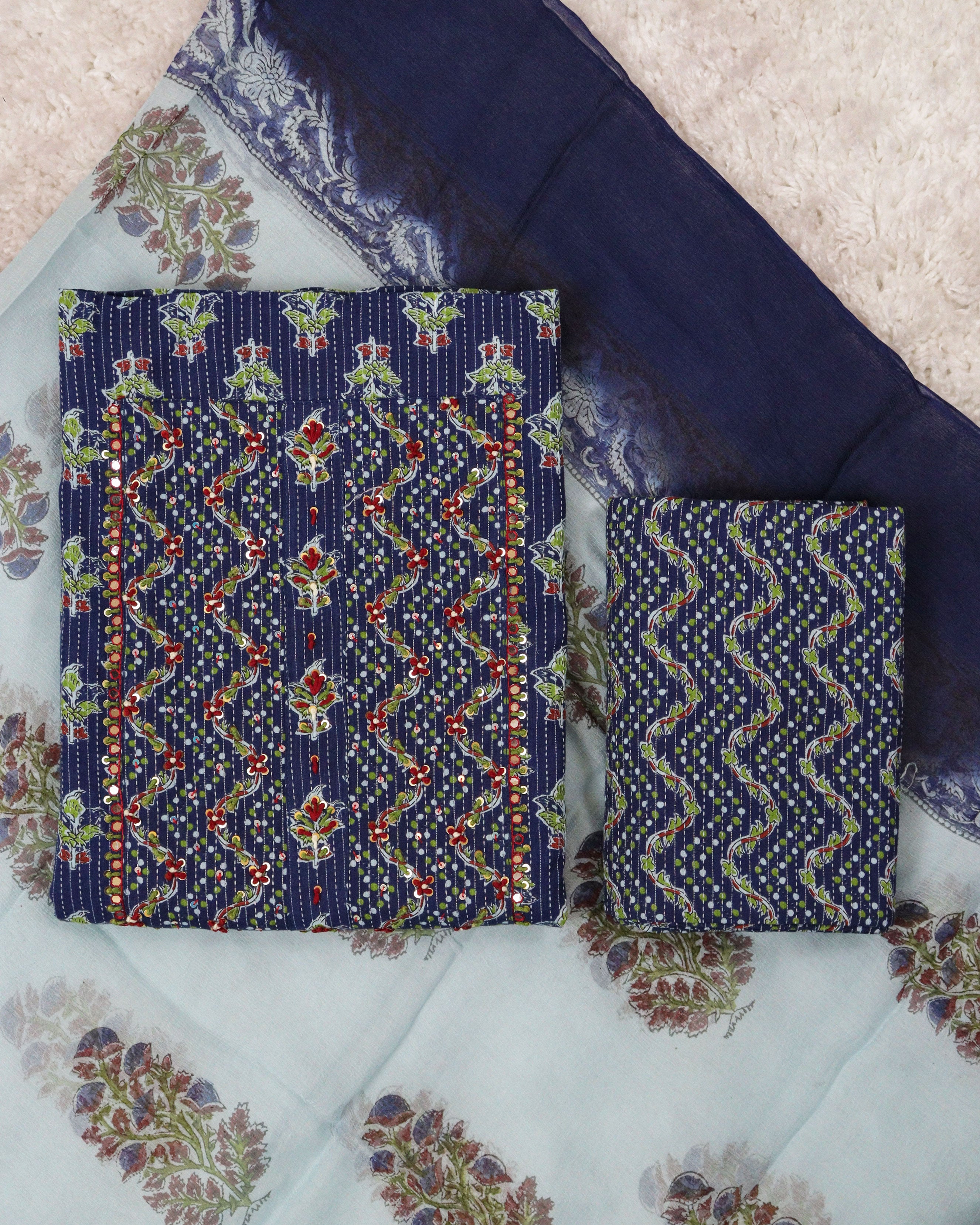 Load image into Gallery viewer, Pure Cotton Unstitched Suit-0389
