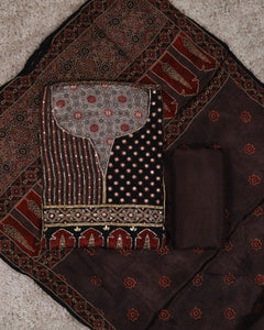 Modal Silk Unstitched Suit-4152