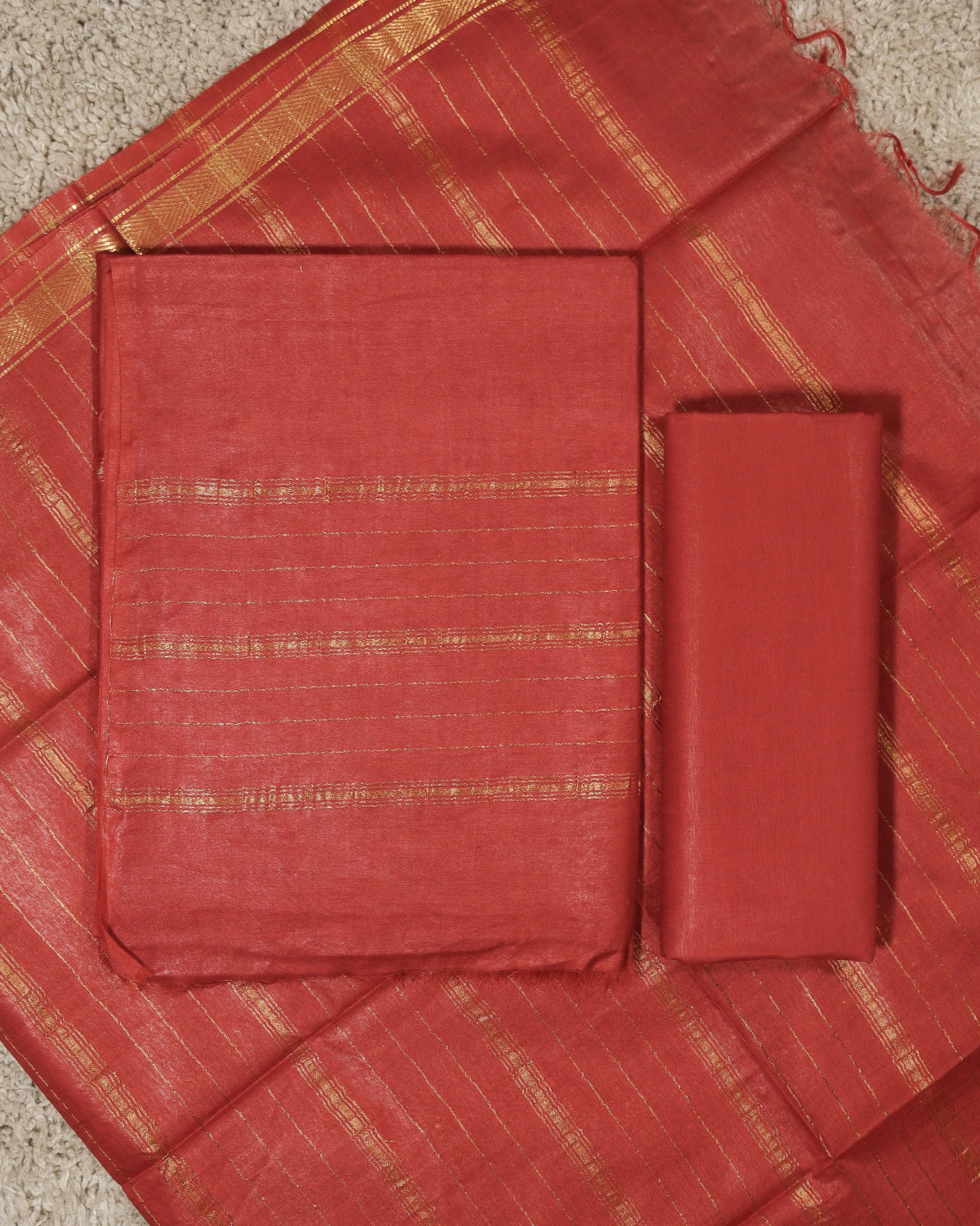 Load image into Gallery viewer, Semi Tussar Silk Unstitched Suit-8786
