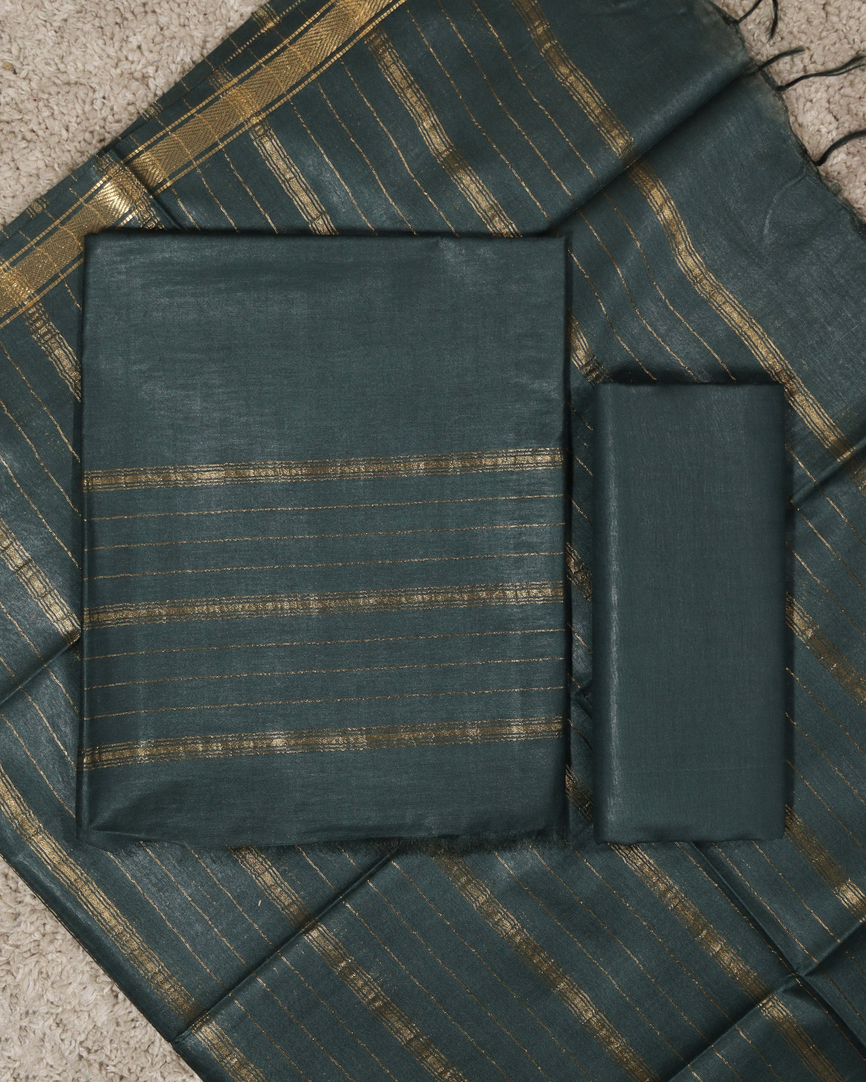 Load image into Gallery viewer, Semi Tussar Silk Unstitched Suit-8786
