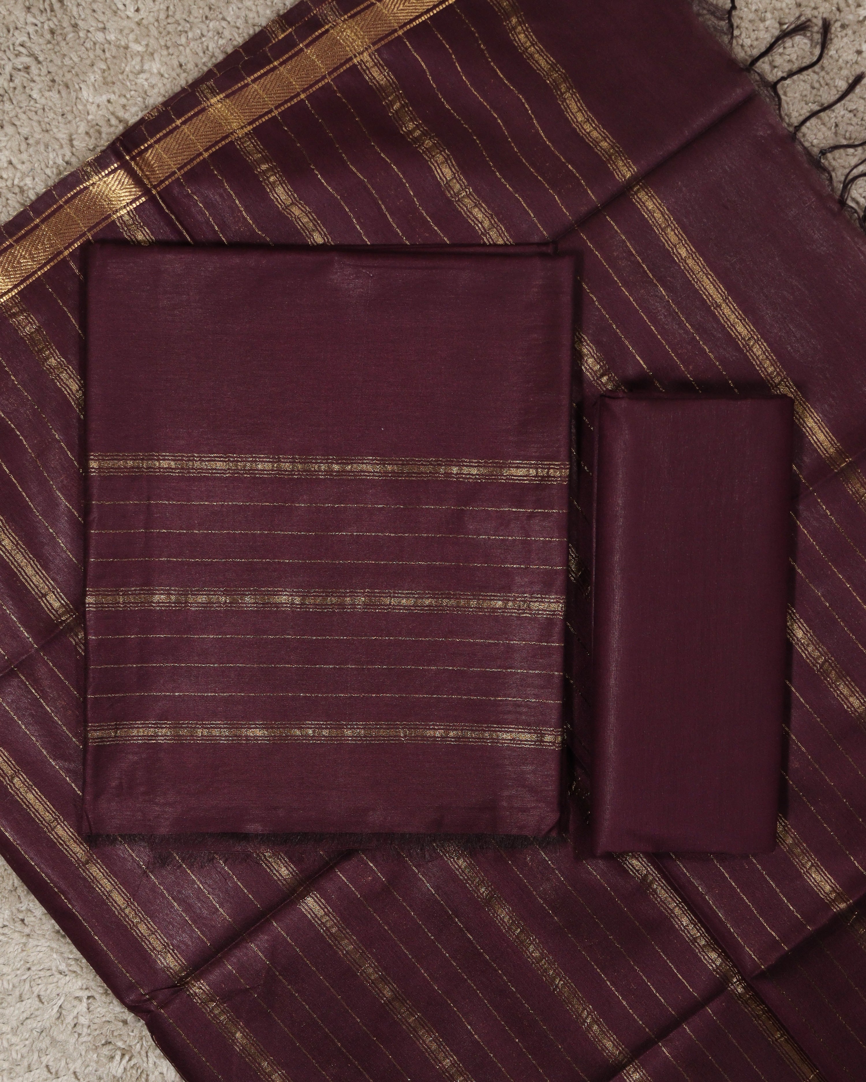 Load image into Gallery viewer, Semi Tussar Silk Unstitched Suit-8786
