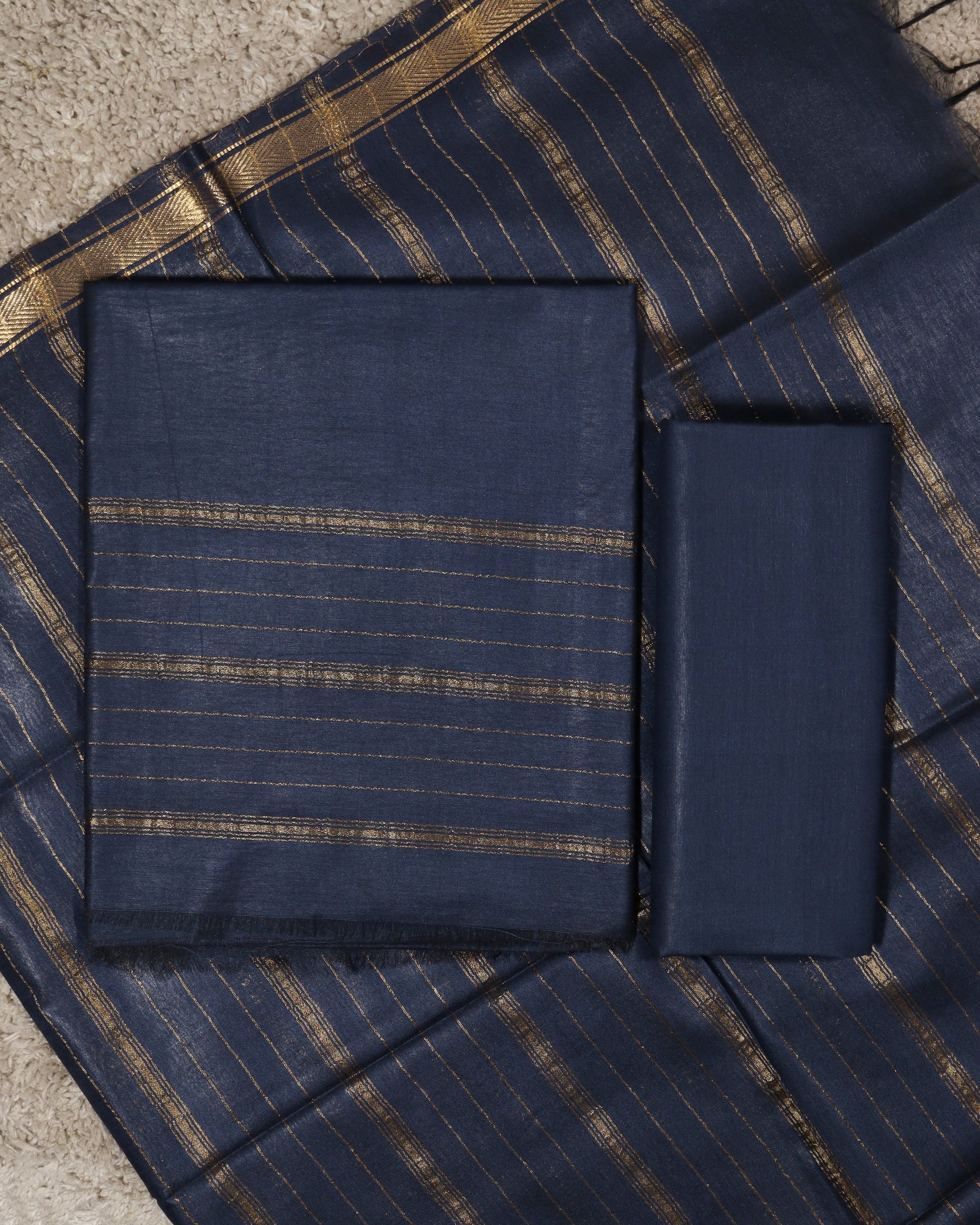 Load image into Gallery viewer, Semi Tussar Silk Unstitched Suit-8786
