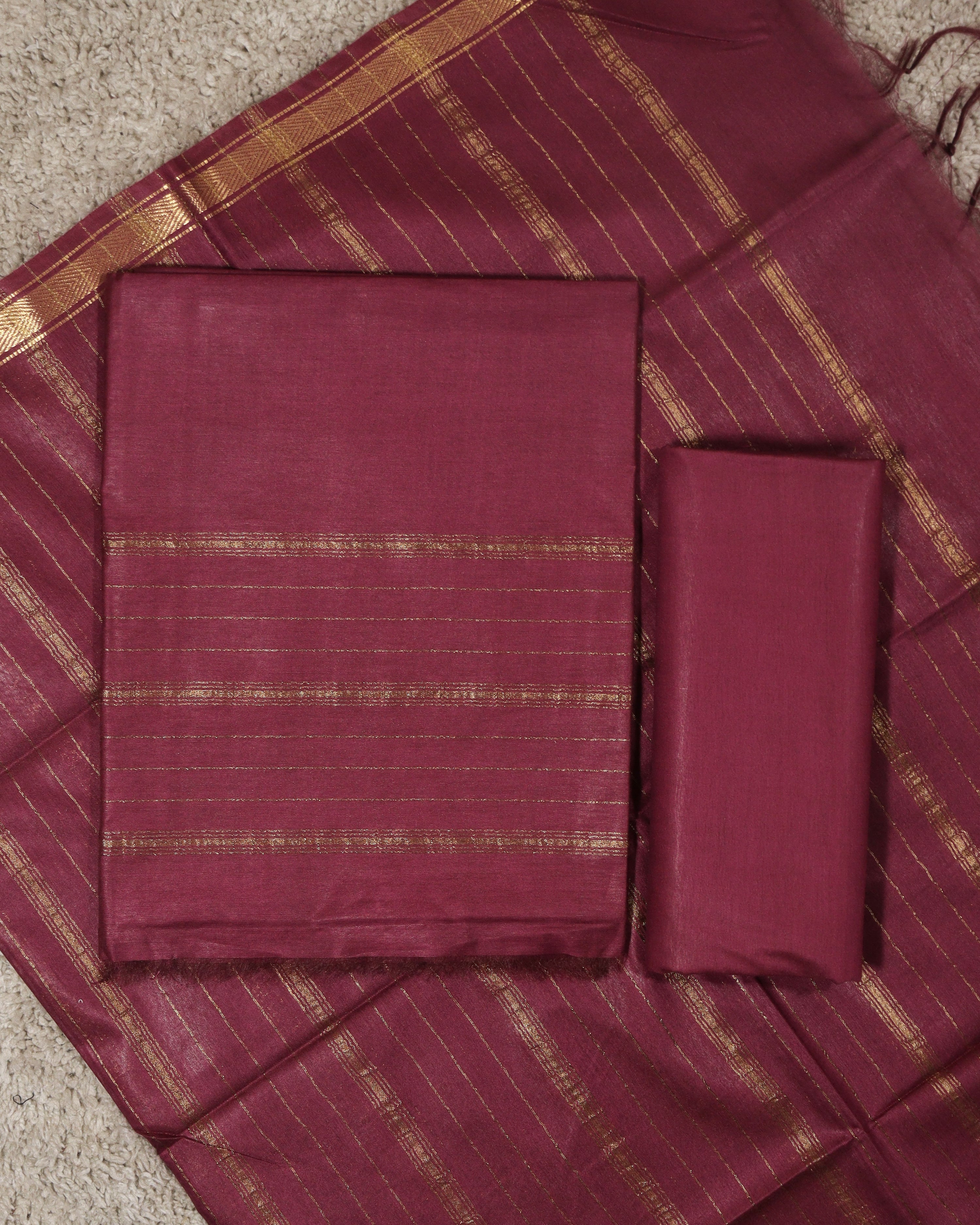 Load image into Gallery viewer, Semi Tussar Silk Unstitched Suit-8786
