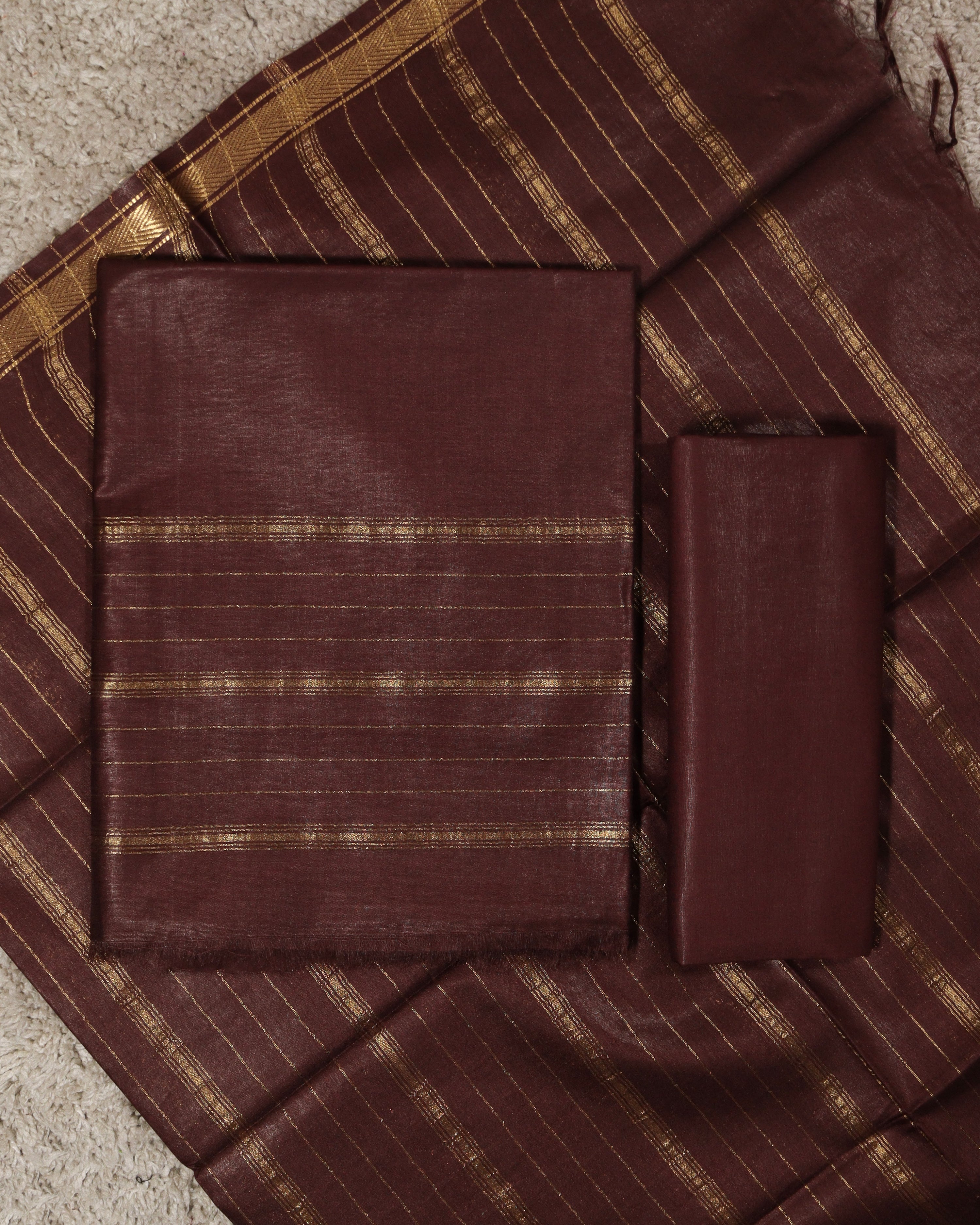 Load image into Gallery viewer, Semi Tussar Silk Unstitched Suit-8786
