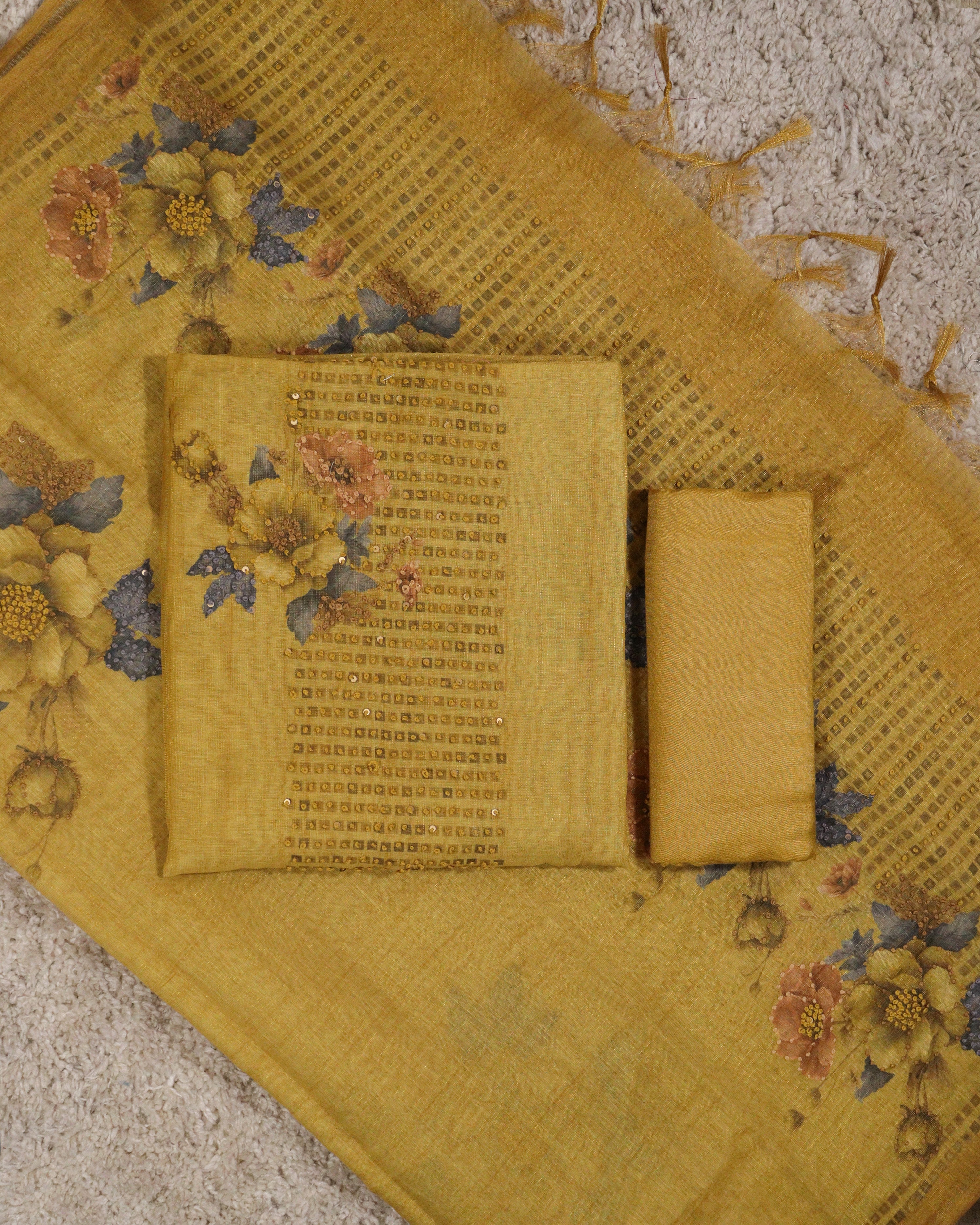 Load image into Gallery viewer, Linen Unstitched Suit-4415
