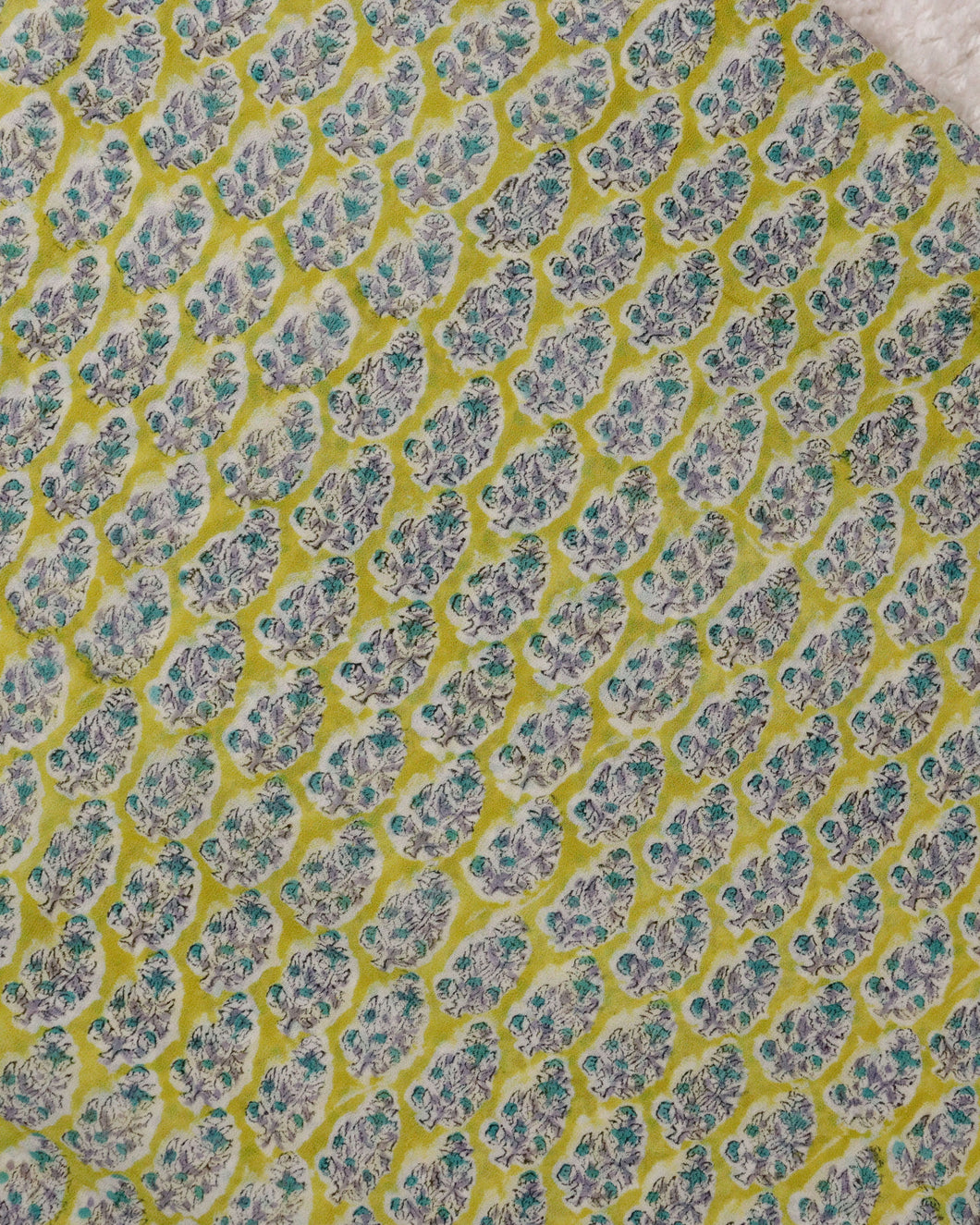 Hand-Block Georgette Fabric -0508