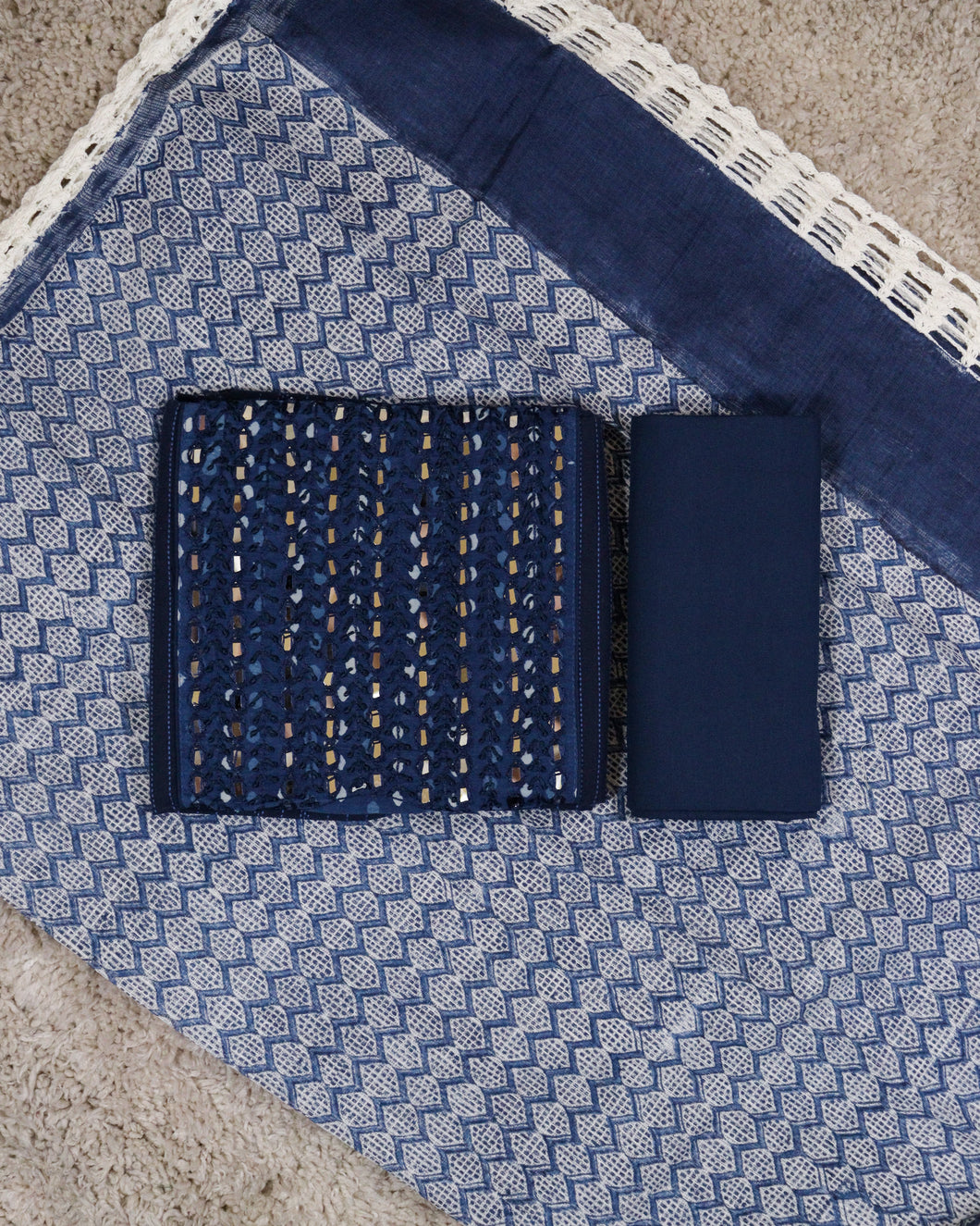 Pure Cotton Unstitched Suit-4419