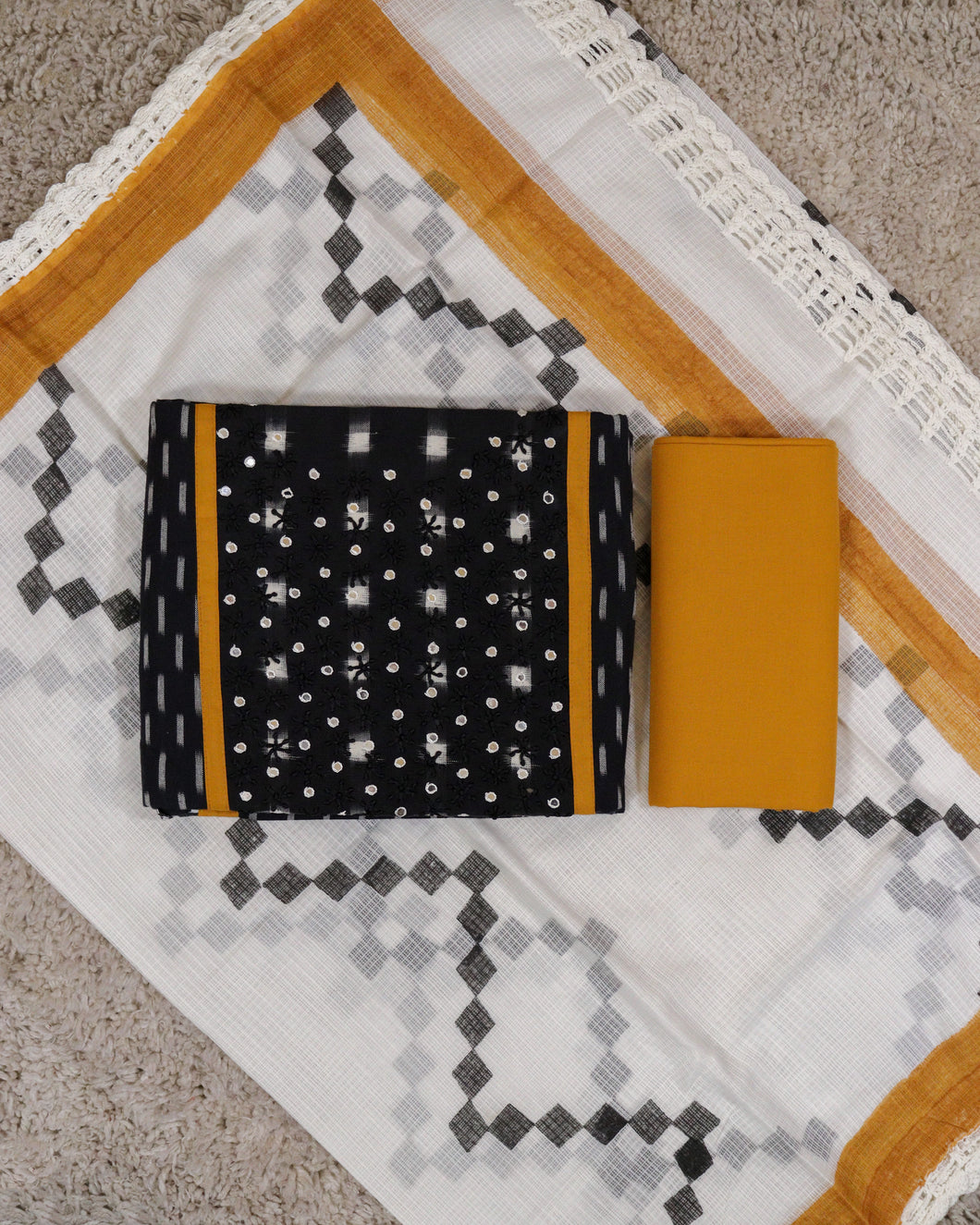 Pure Cotton Unstitched Suit-4418