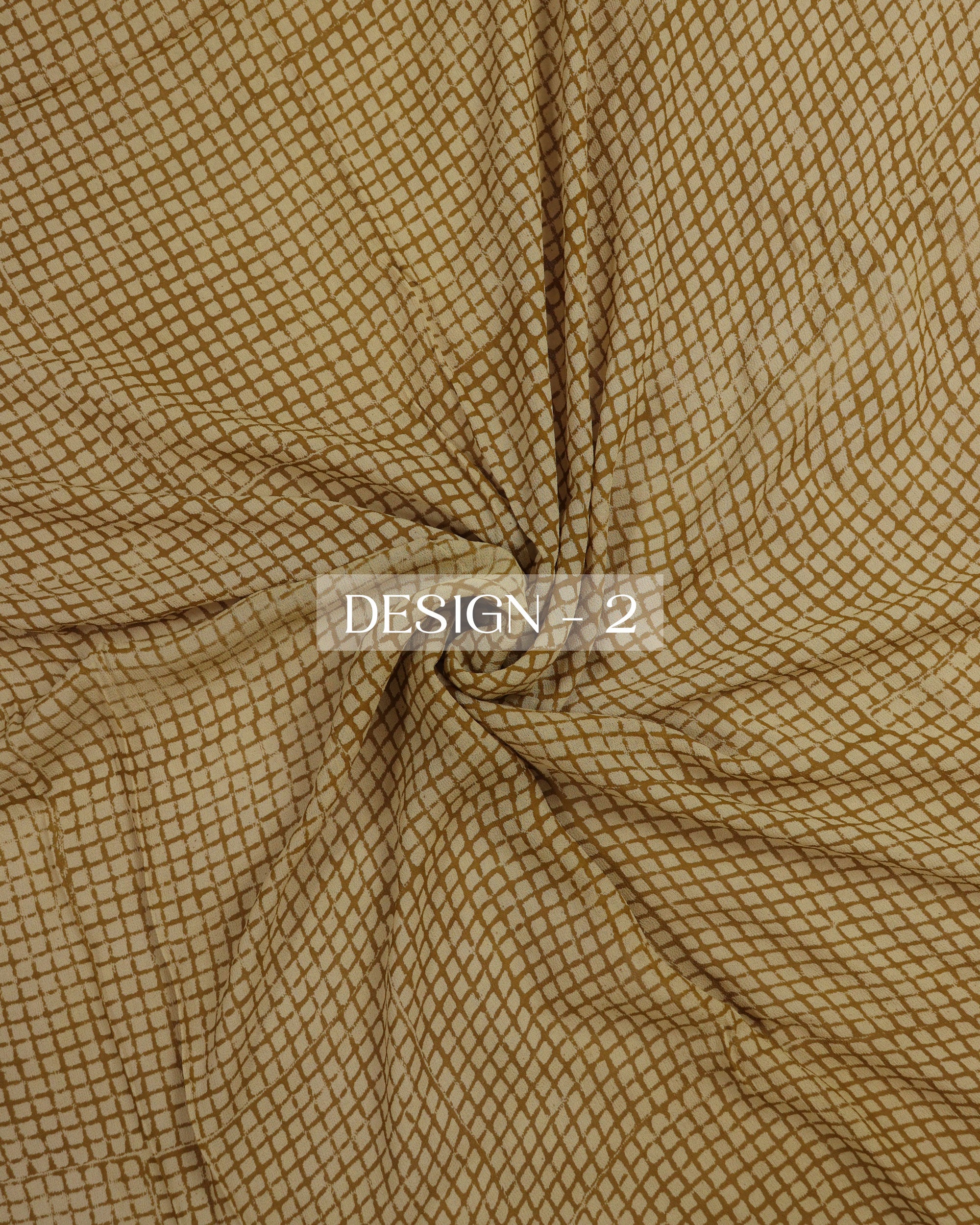 Load image into Gallery viewer, Hand-Block Georgette Fabric -0509
