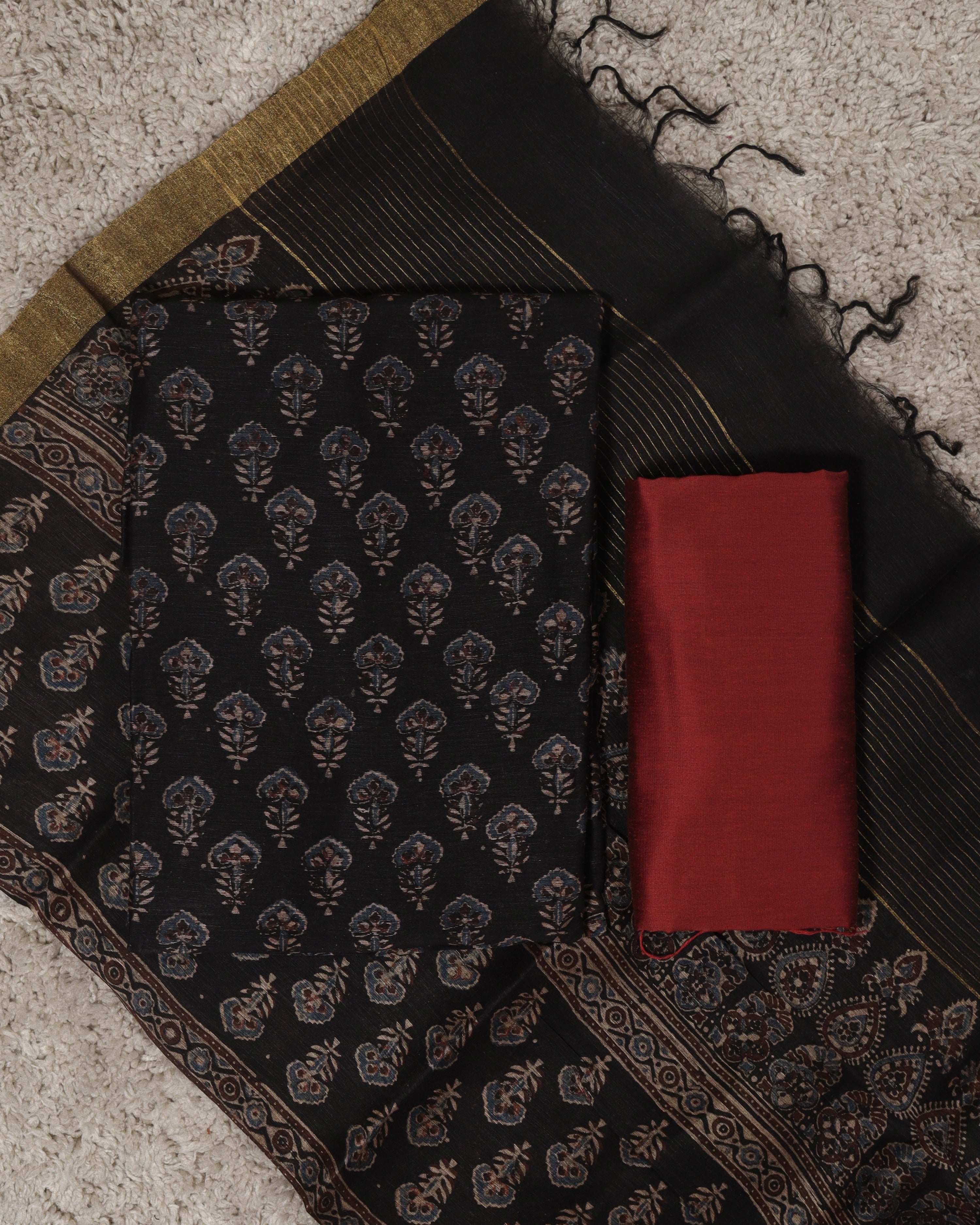 Load image into Gallery viewer, Linen Silk Unstitched Suit-8436

