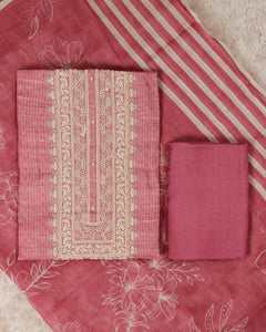 Pure Linen Cotton Unstitched Suit-0497