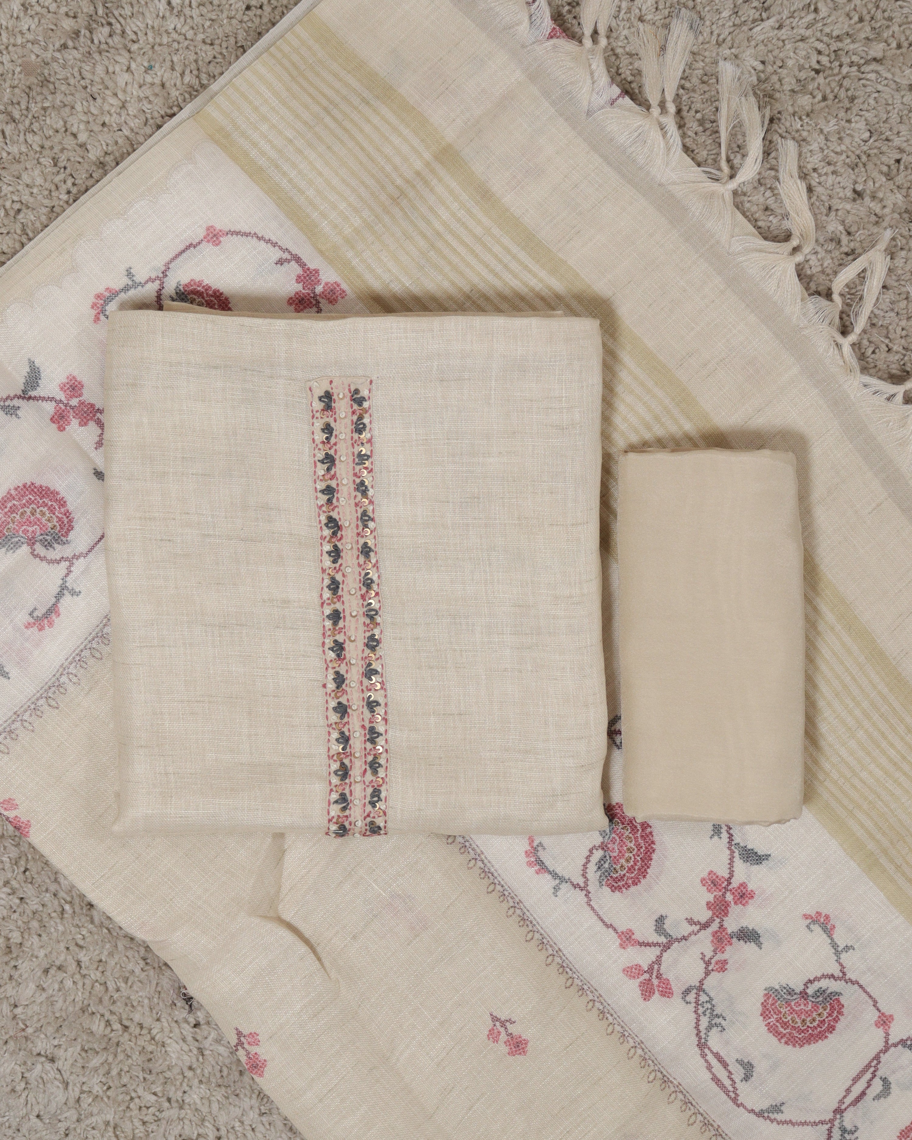 Load image into Gallery viewer, Linen Unstitched Suit-8437
