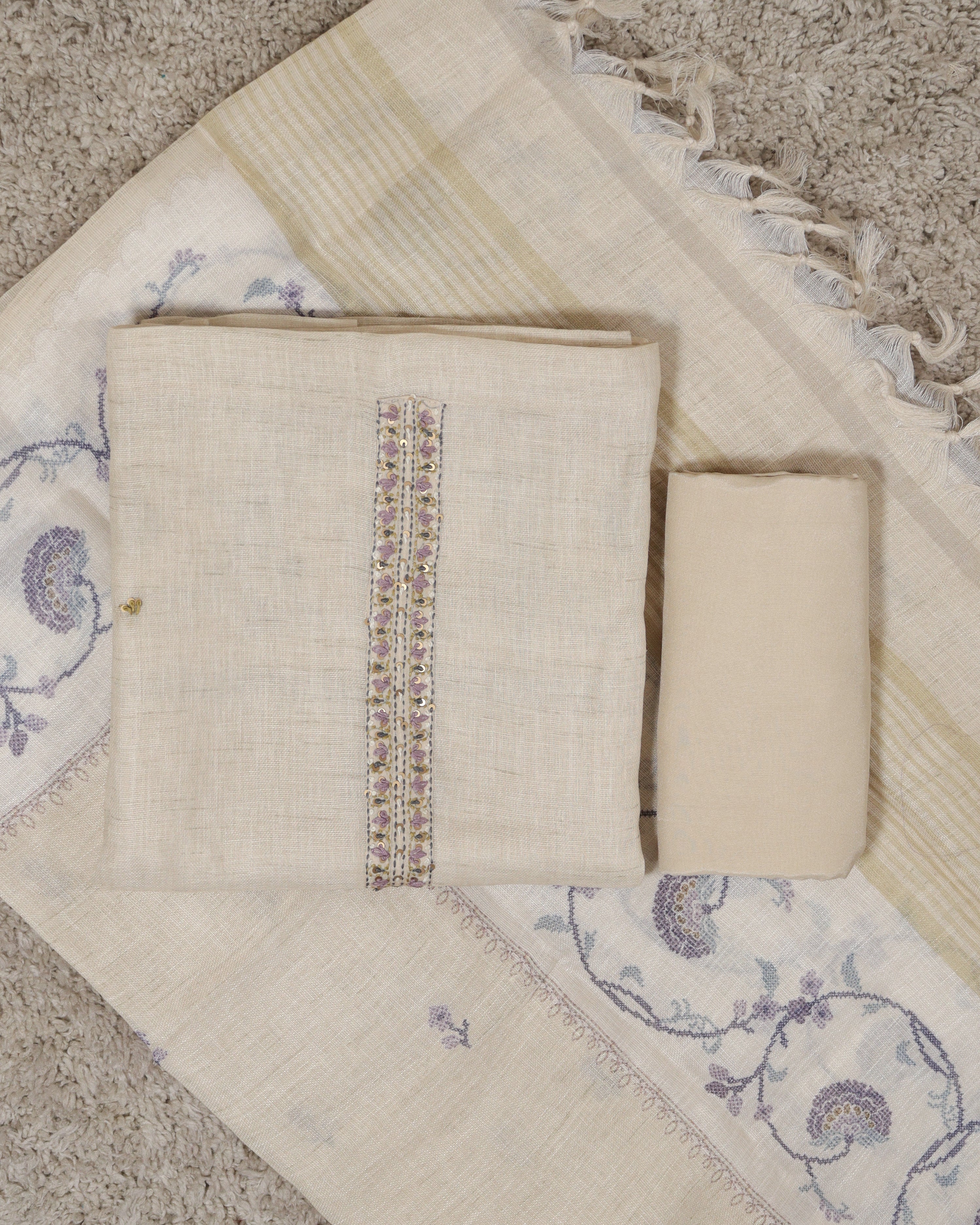 Load image into Gallery viewer, Linen Unstitched Suit-8437
