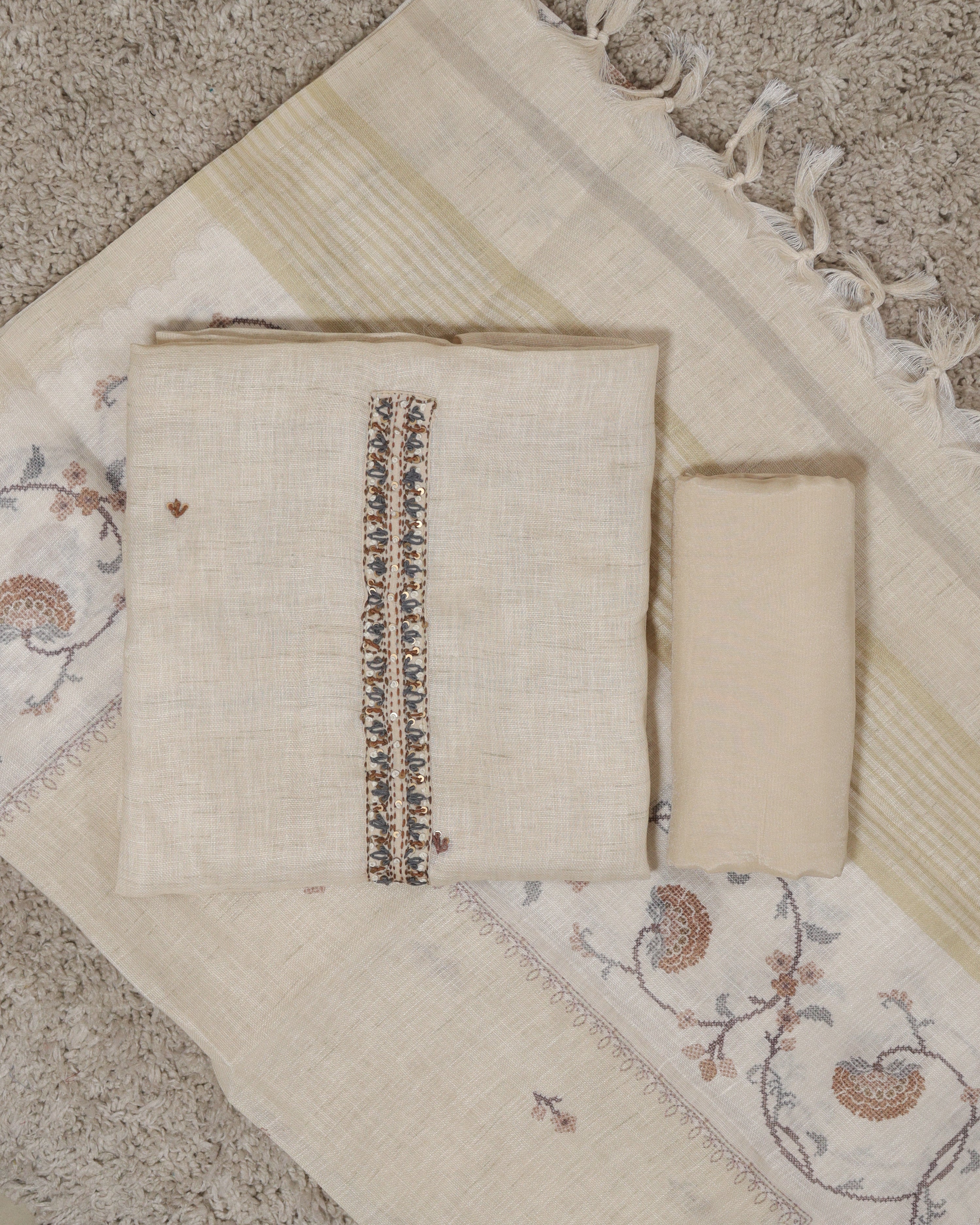 Load image into Gallery viewer, Linen Unstitched Suit-8437
