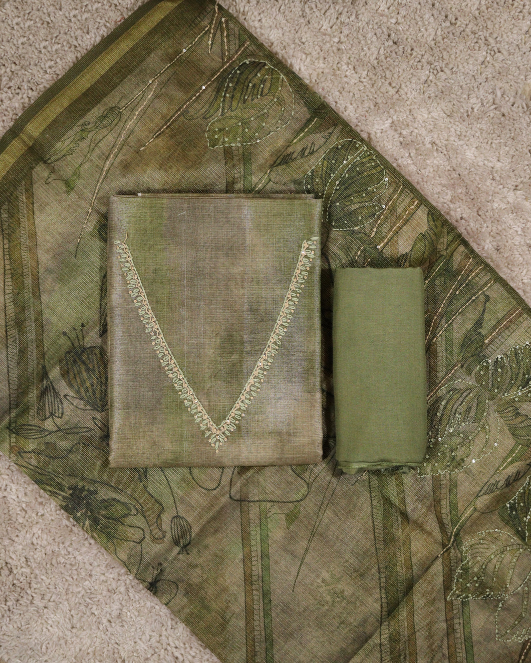 Linen Tissue Unstitched- 4799