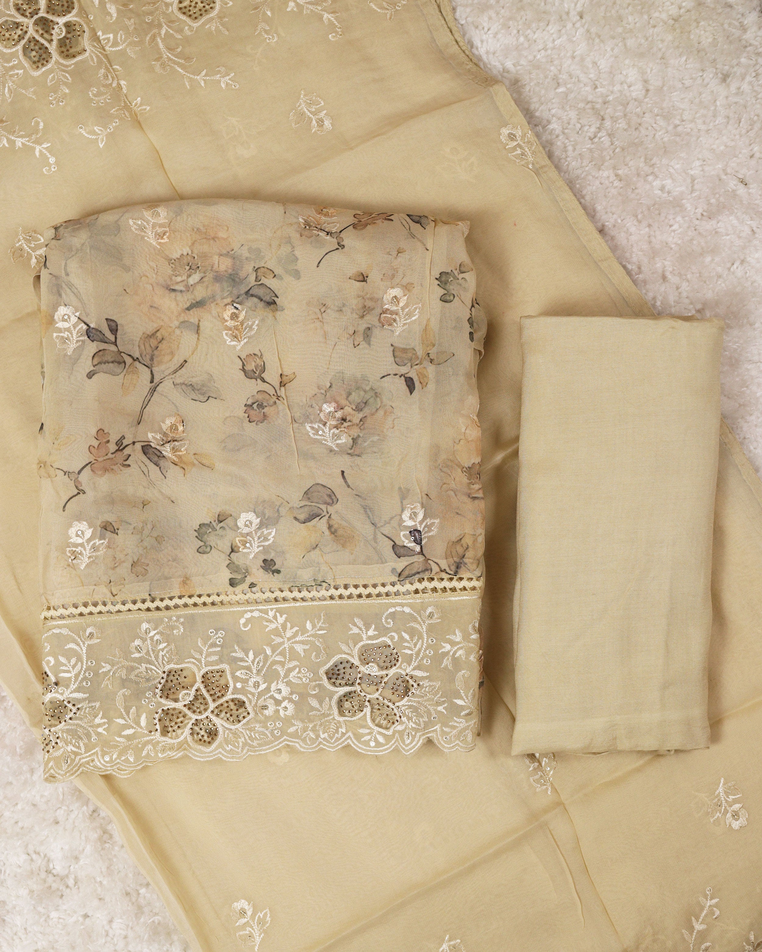 Load image into Gallery viewer, Viscose Organza Unstitched Suit-0554
