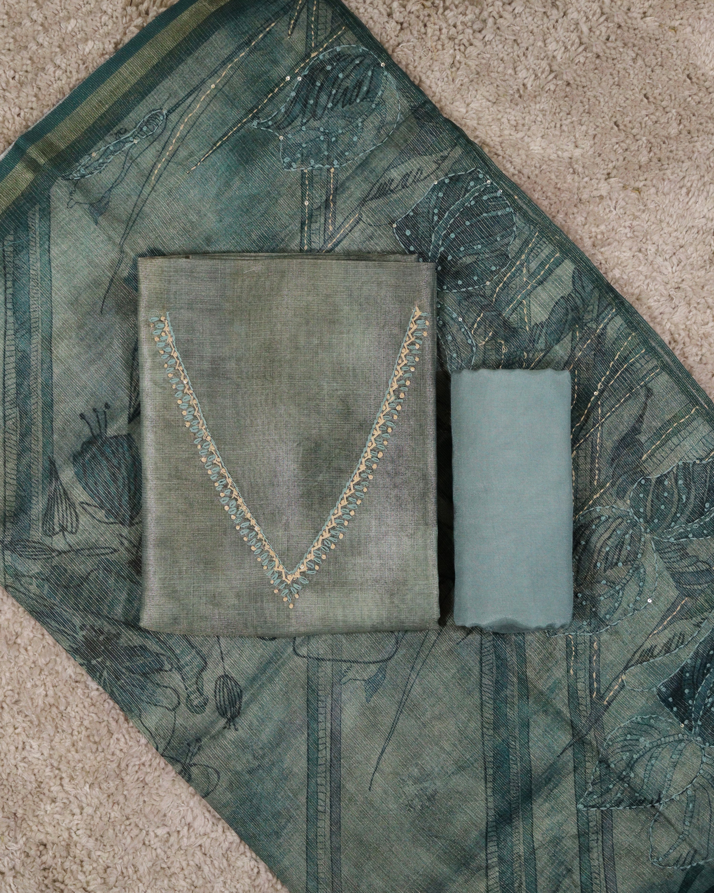 Load image into Gallery viewer, Linen Tissue Unstitched- 4799
