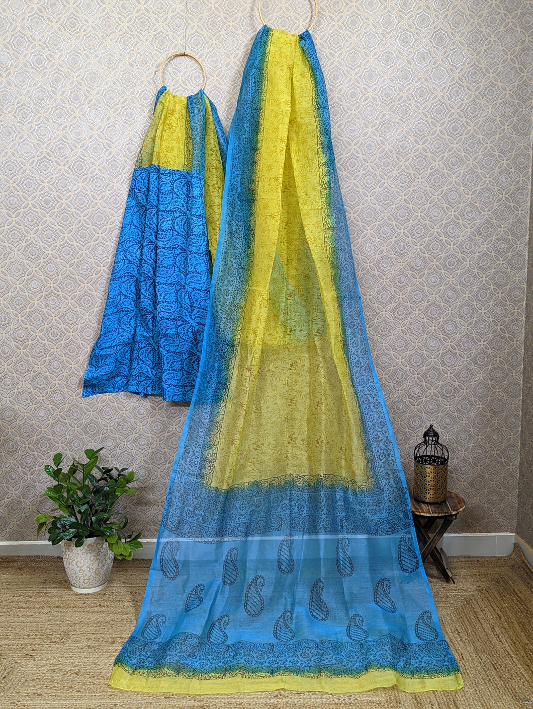 Net Kota Block Printed Saree-2657