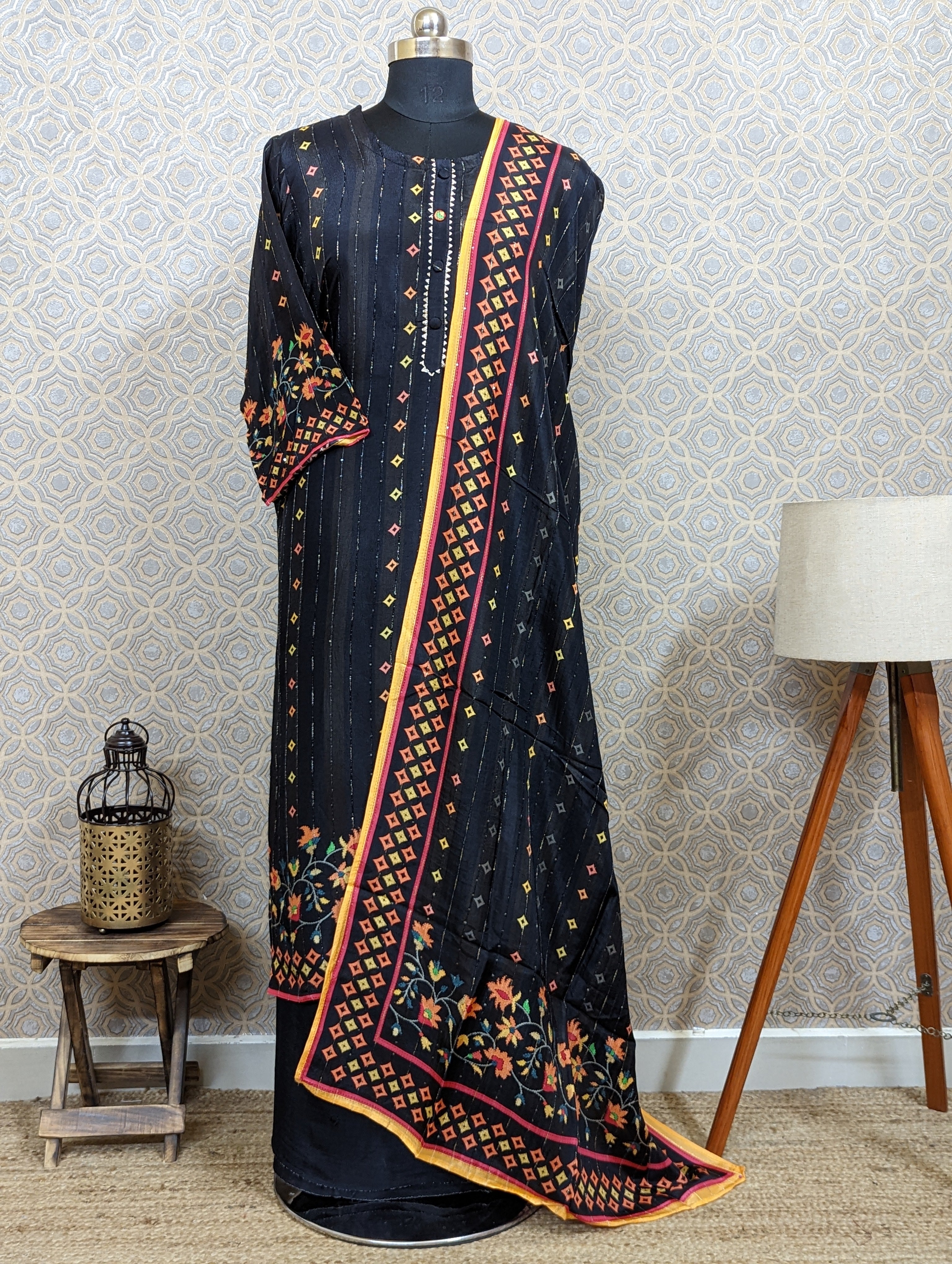 Load image into Gallery viewer, Muslin Silk Semi- Stitched Suits -2350
