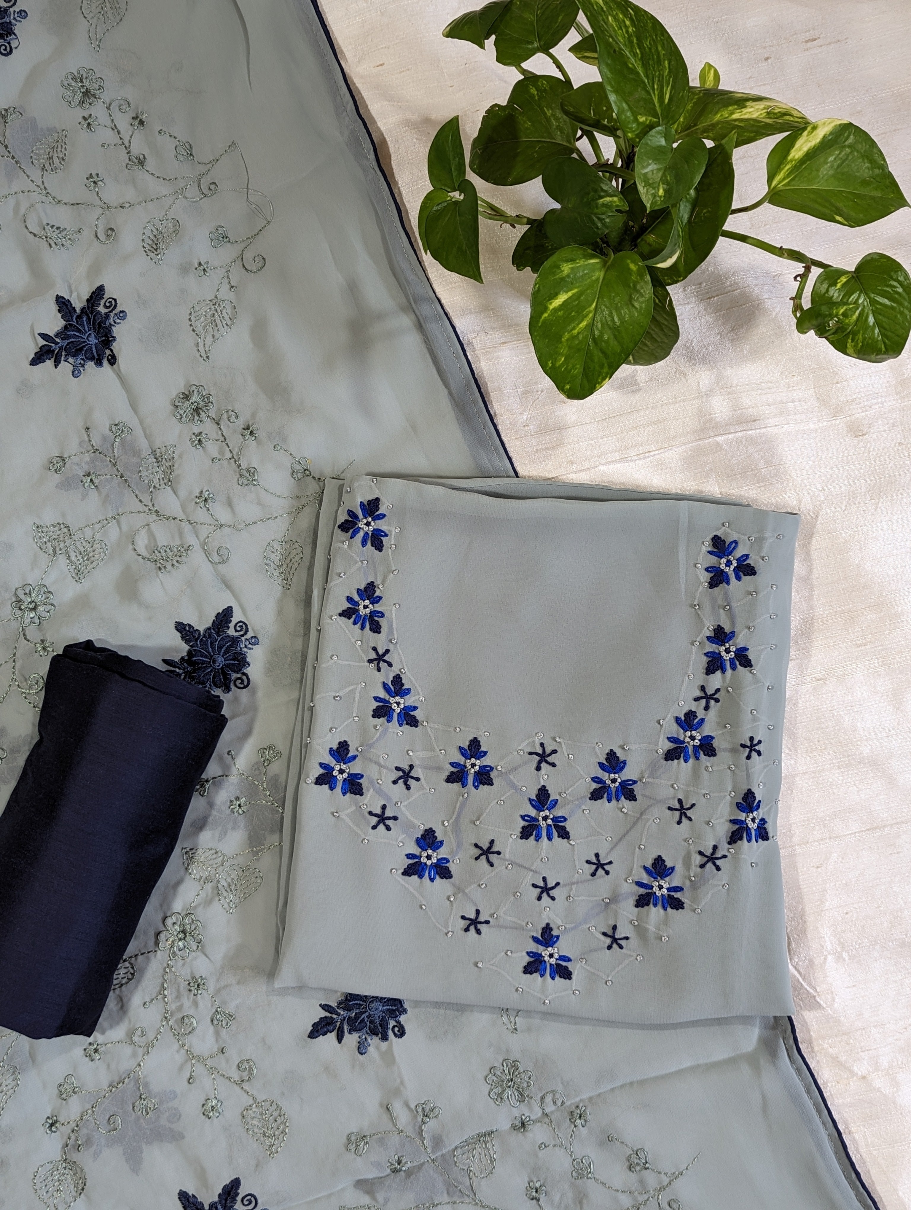 Load image into Gallery viewer, Faux Georgette Unstitched Suit-1664
