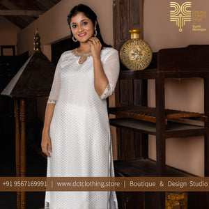 Pure Georgette Banarasi Designer kurti - 3736