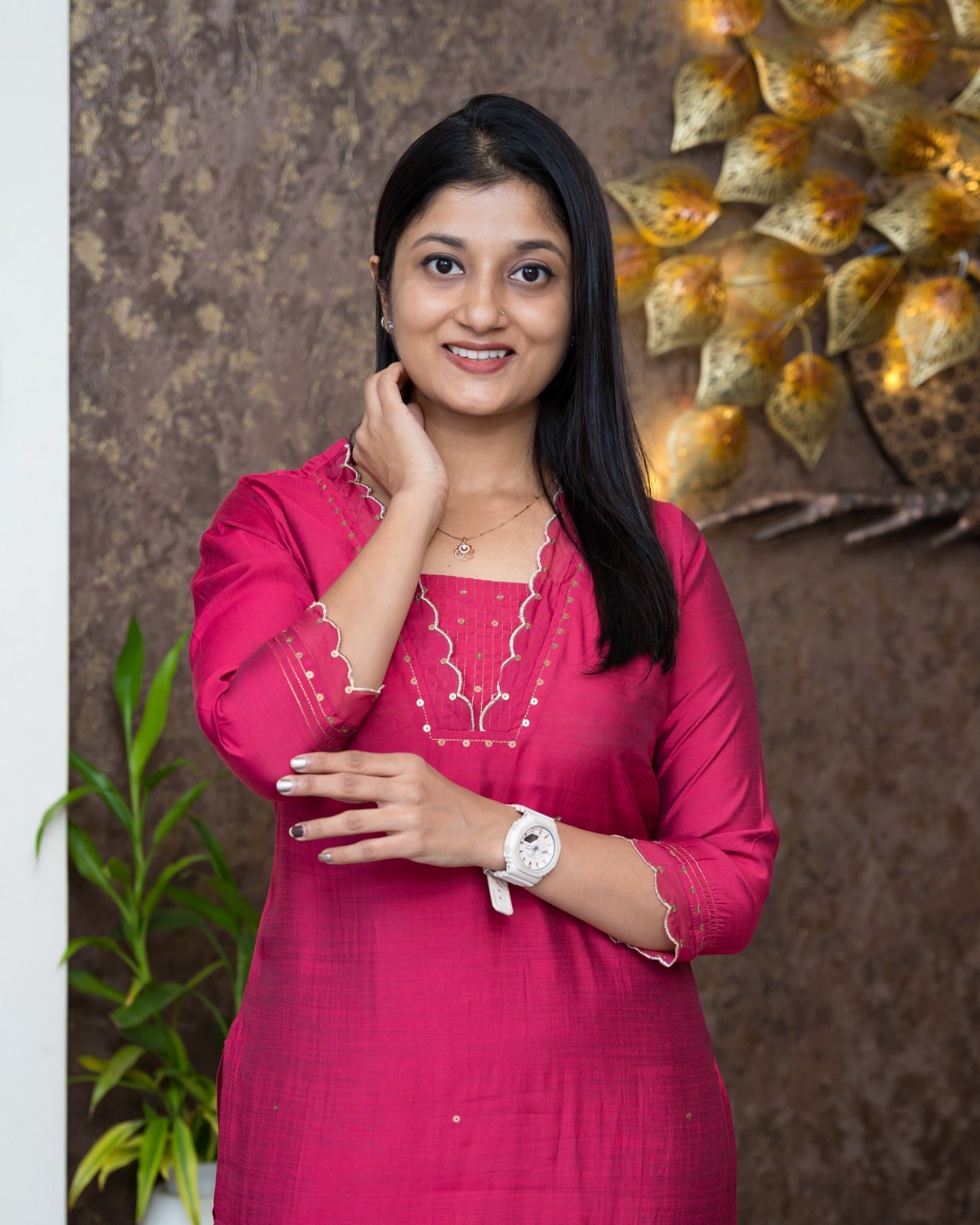 Load image into Gallery viewer, Semi Silk Co-Ord Set-6343

