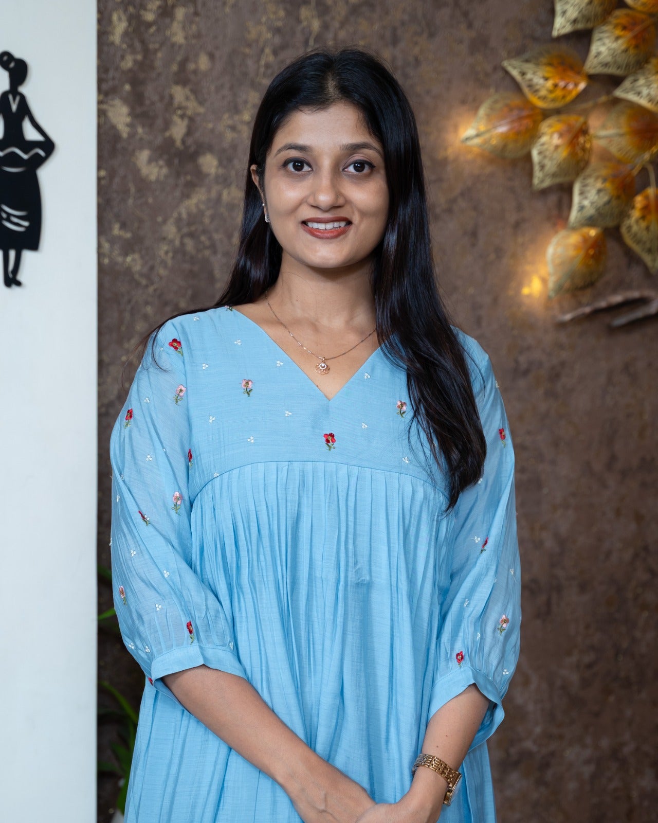 Load image into Gallery viewer, Mul Chanderi Kurti-7546
