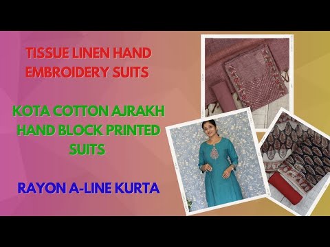 Load and play video in Gallery viewer, Rayon A-line Kurti-3608
